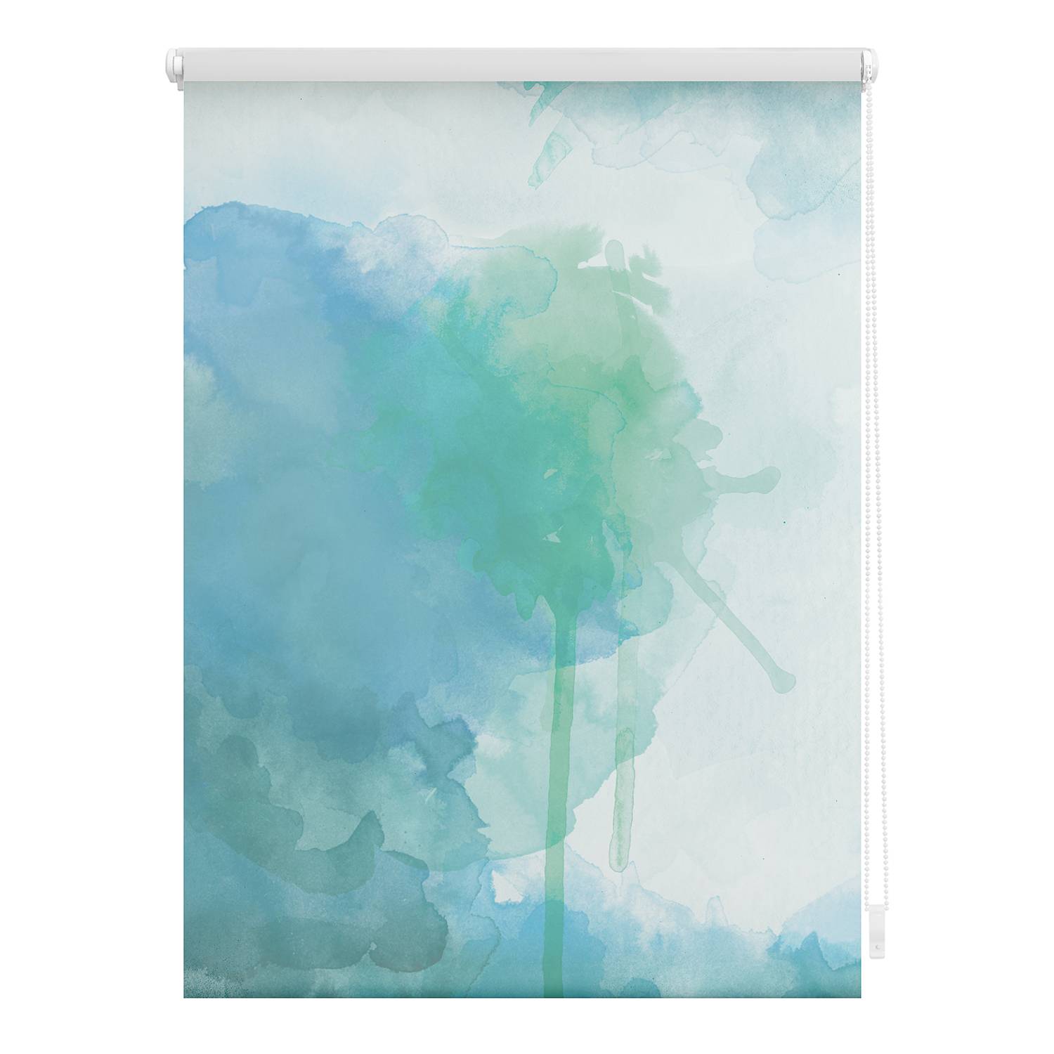 Klemmfix Verdunklungsrollo Aquarell Polyester Blau