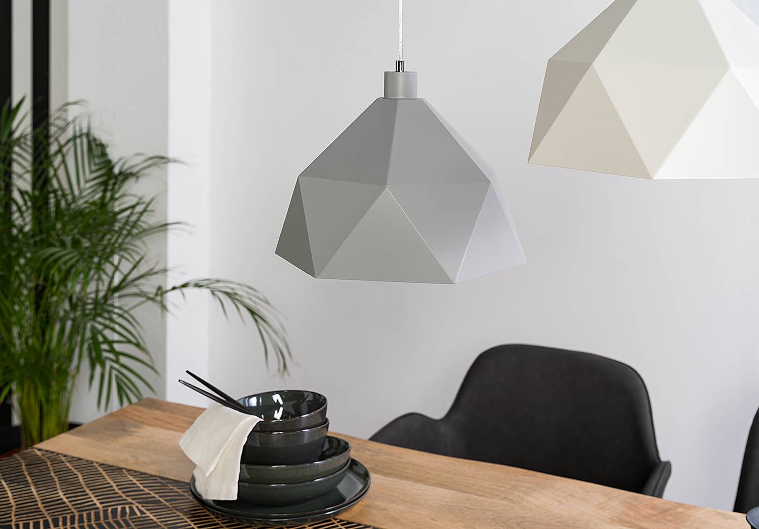 Pendant lamp Armour 1-light Grey
