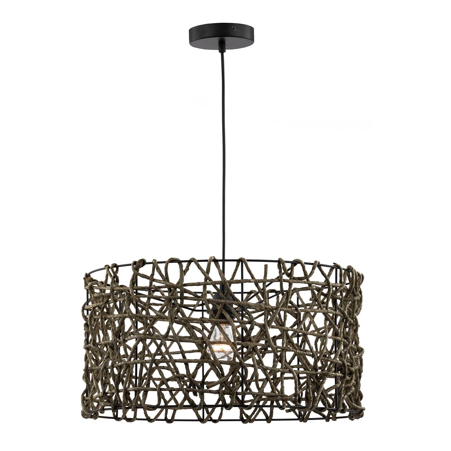 Pendant lamp Angie I linen / iron 1-bulb