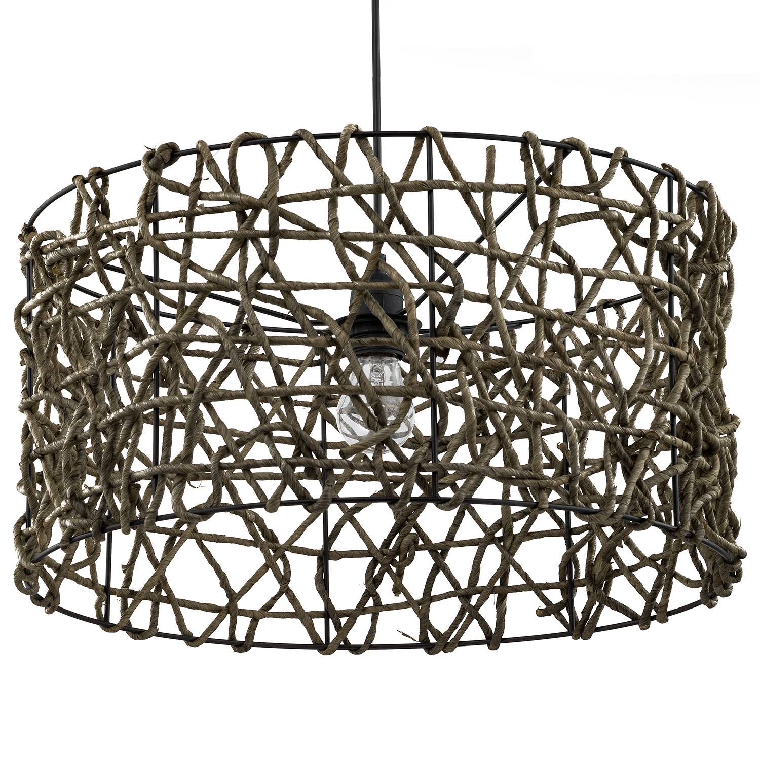 Pendant lamp Angie I linen / iron 1-bulb