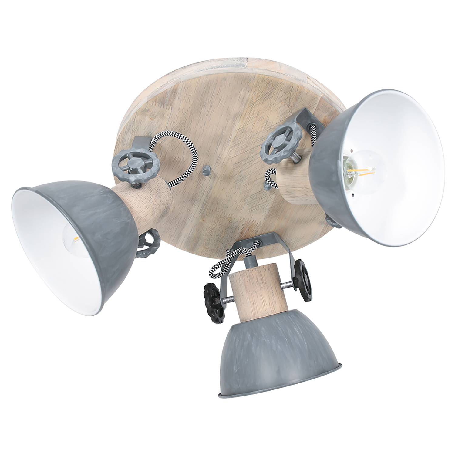 Ceiling light Gearwood IV Aluminum Solid Oak