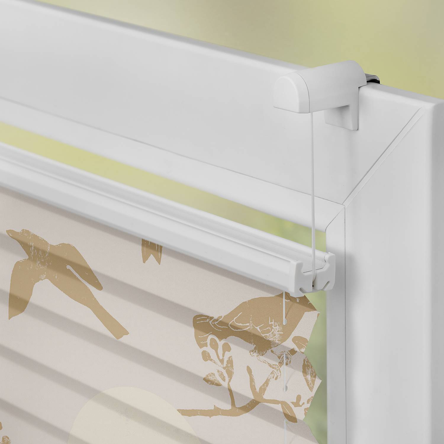 Plissee Klemmfix Moon Birds Polyester Beige 45 x 130 cm