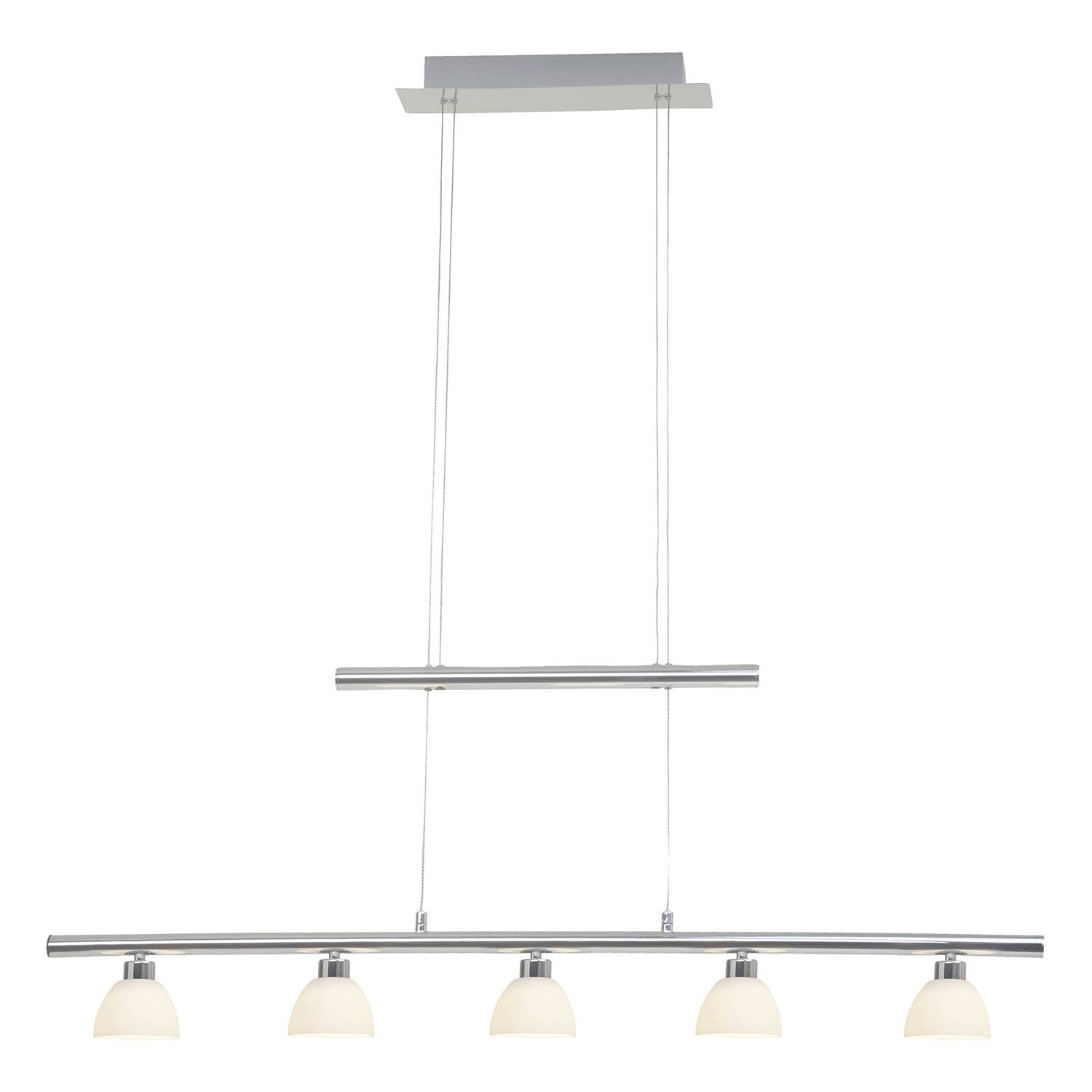 LED pendant light Tonja 5-light silver