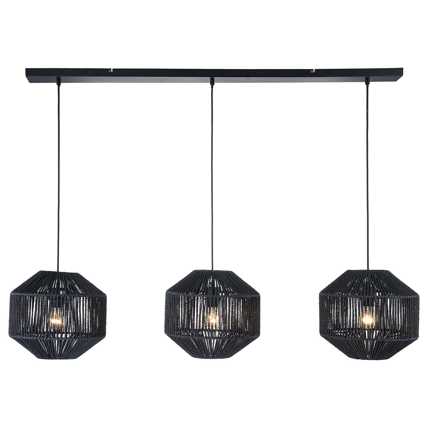 3-light pendant lamp Juicy I plant leaf iron