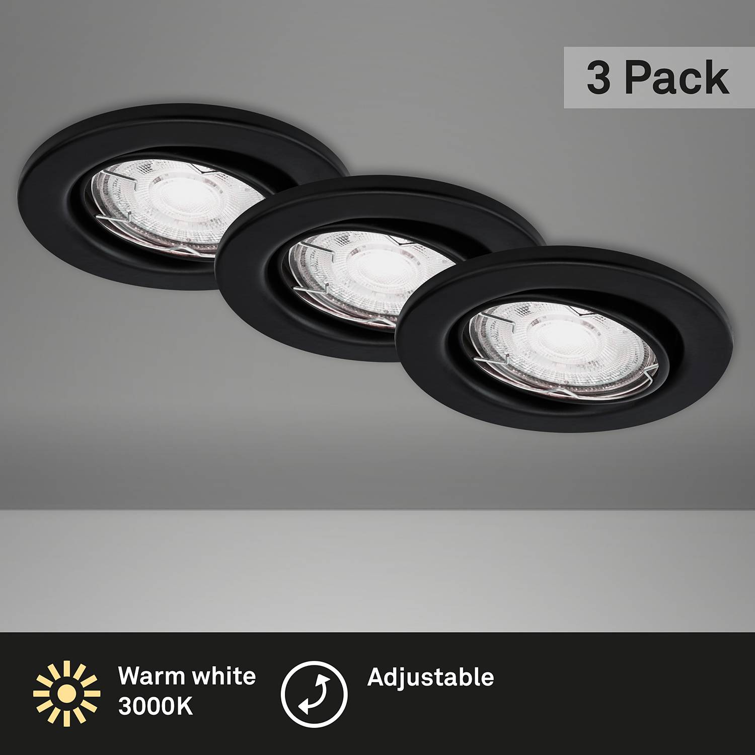 LED Recessed Luminaire Sten V Iron Black
