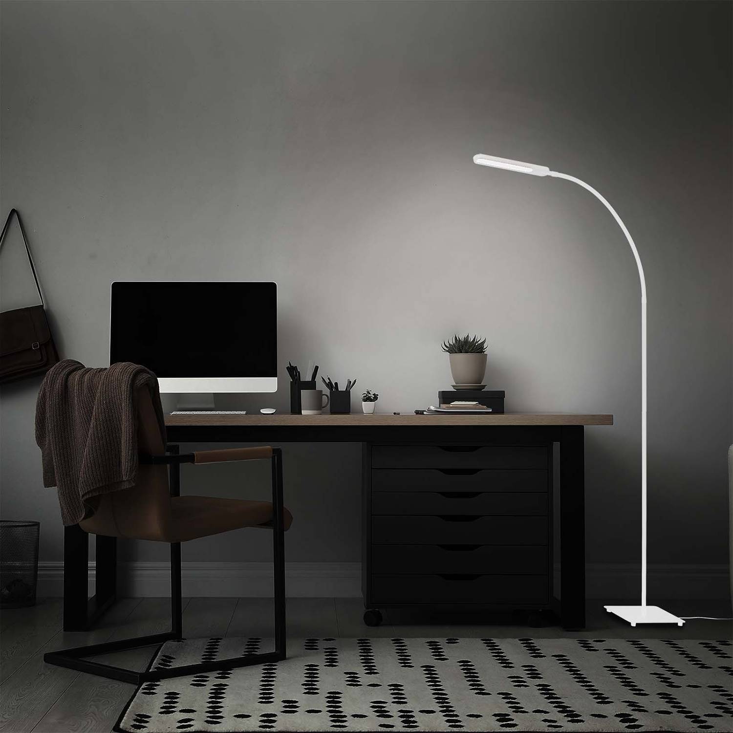 LED floor lamp Servo 1-light White