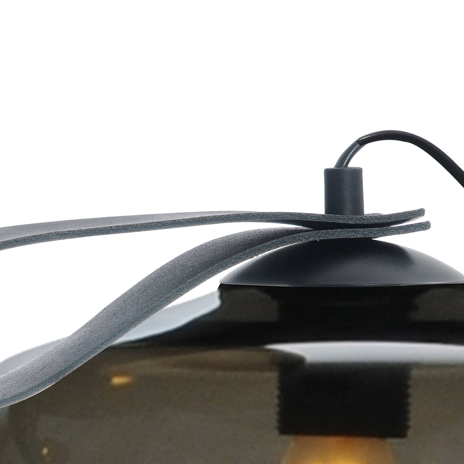 1-Flammig Table Lamp Hoseki II Smoked Glass Steel