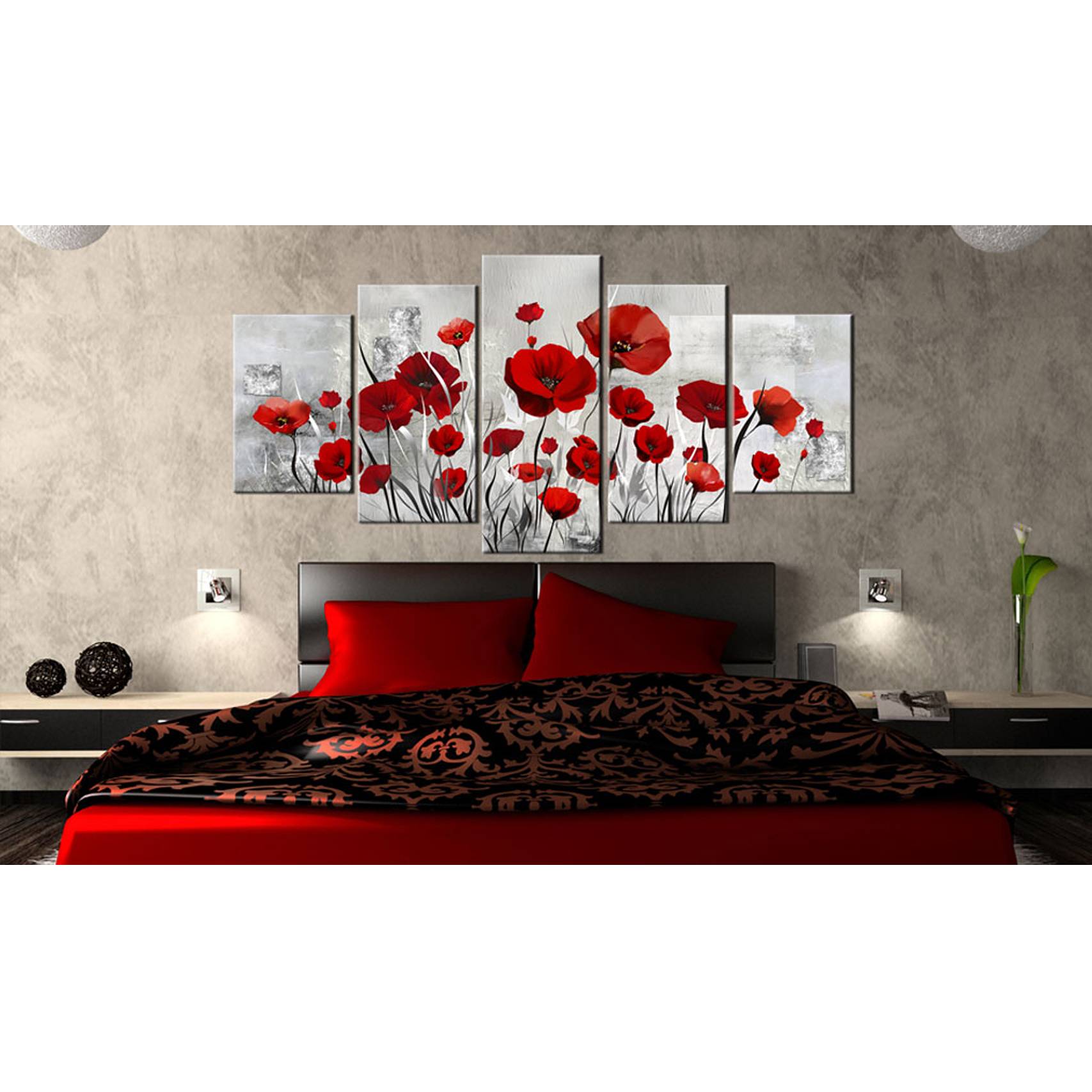 Wall art Scarlet Cloud MDF Multicolored