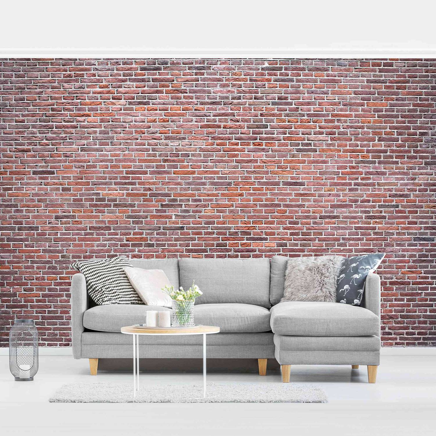 Vliestapete Backstein Mauer Rot Vliespapier Rot 384 x 255 cm
