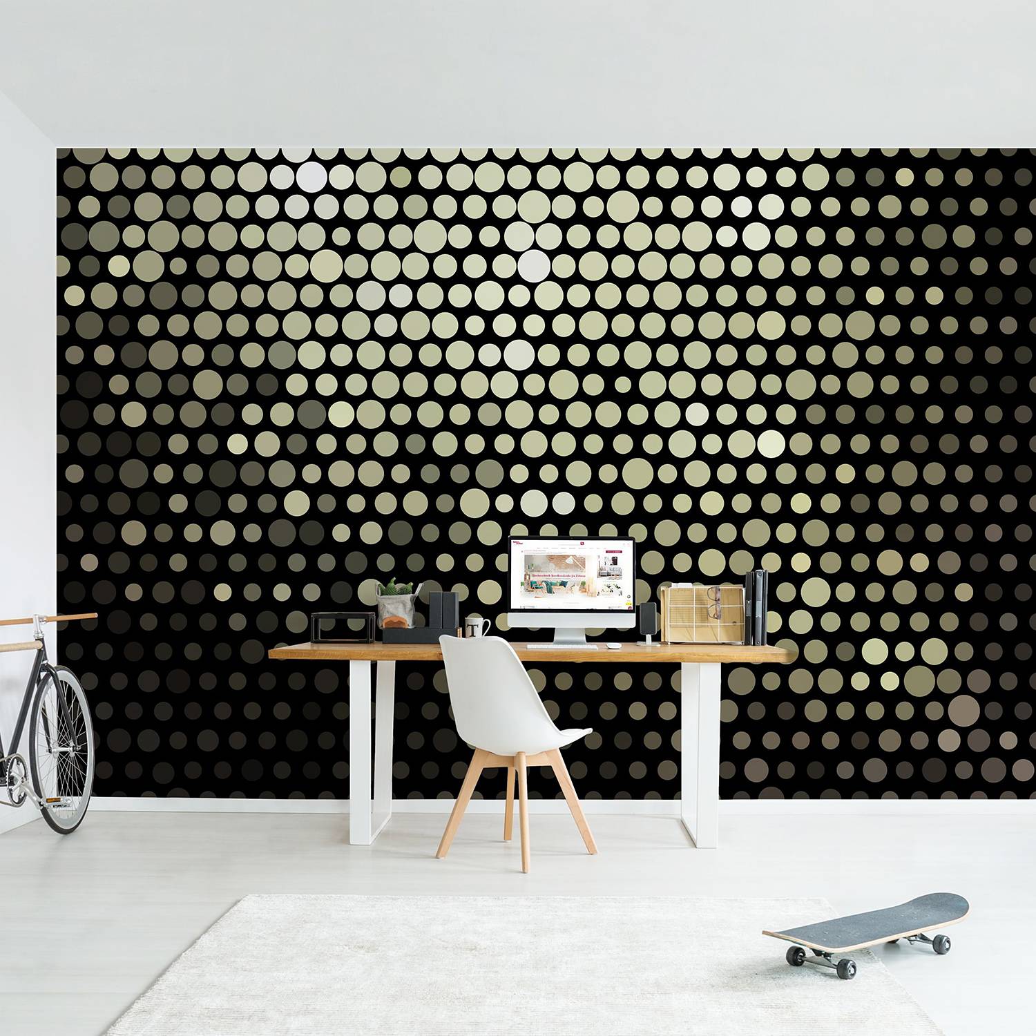 Non-woven wallpaper Disco Black