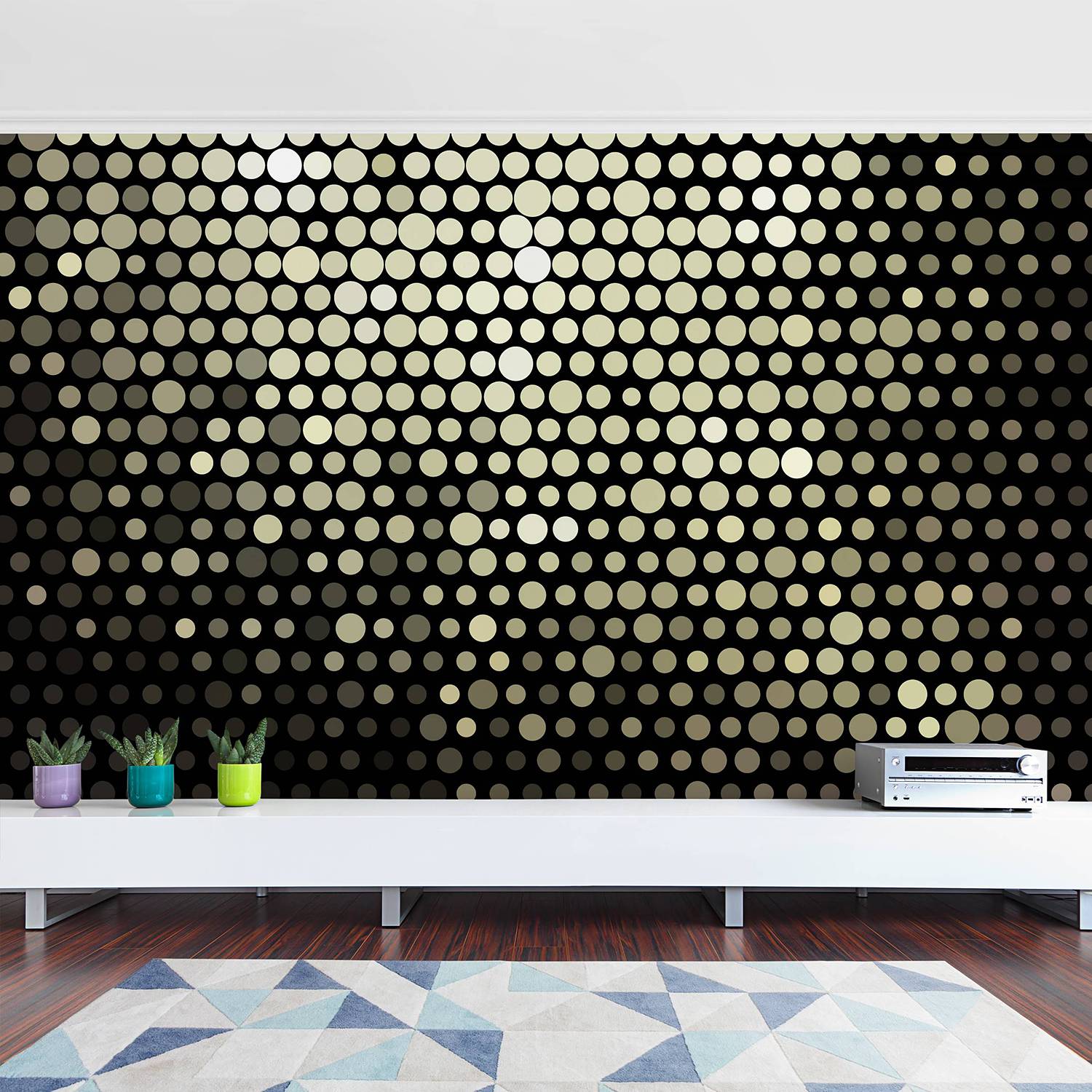 Non-woven wallpaper Disco Black