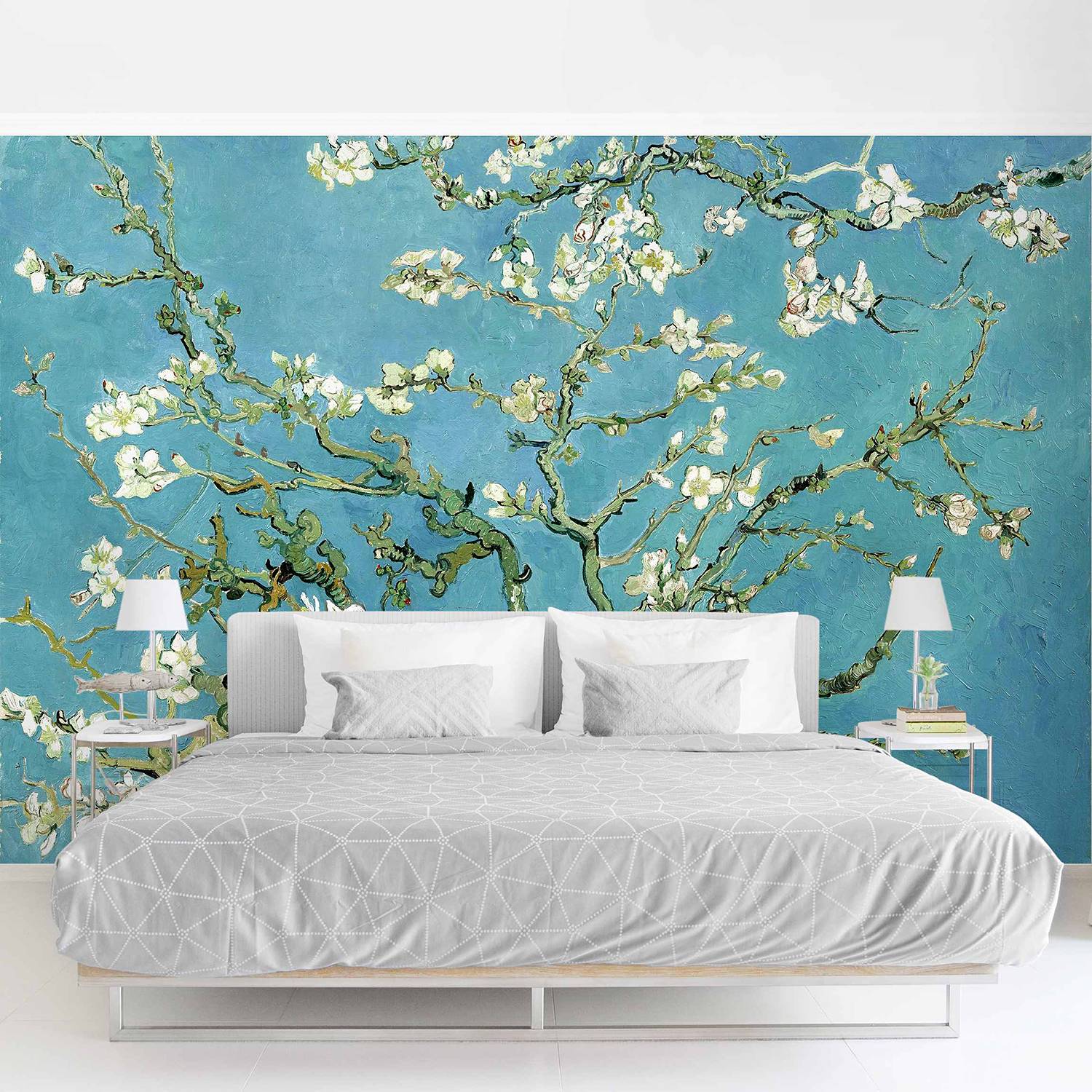 Vliestapete Vincent van Gogh Mandelblüte Vliespapier Blau