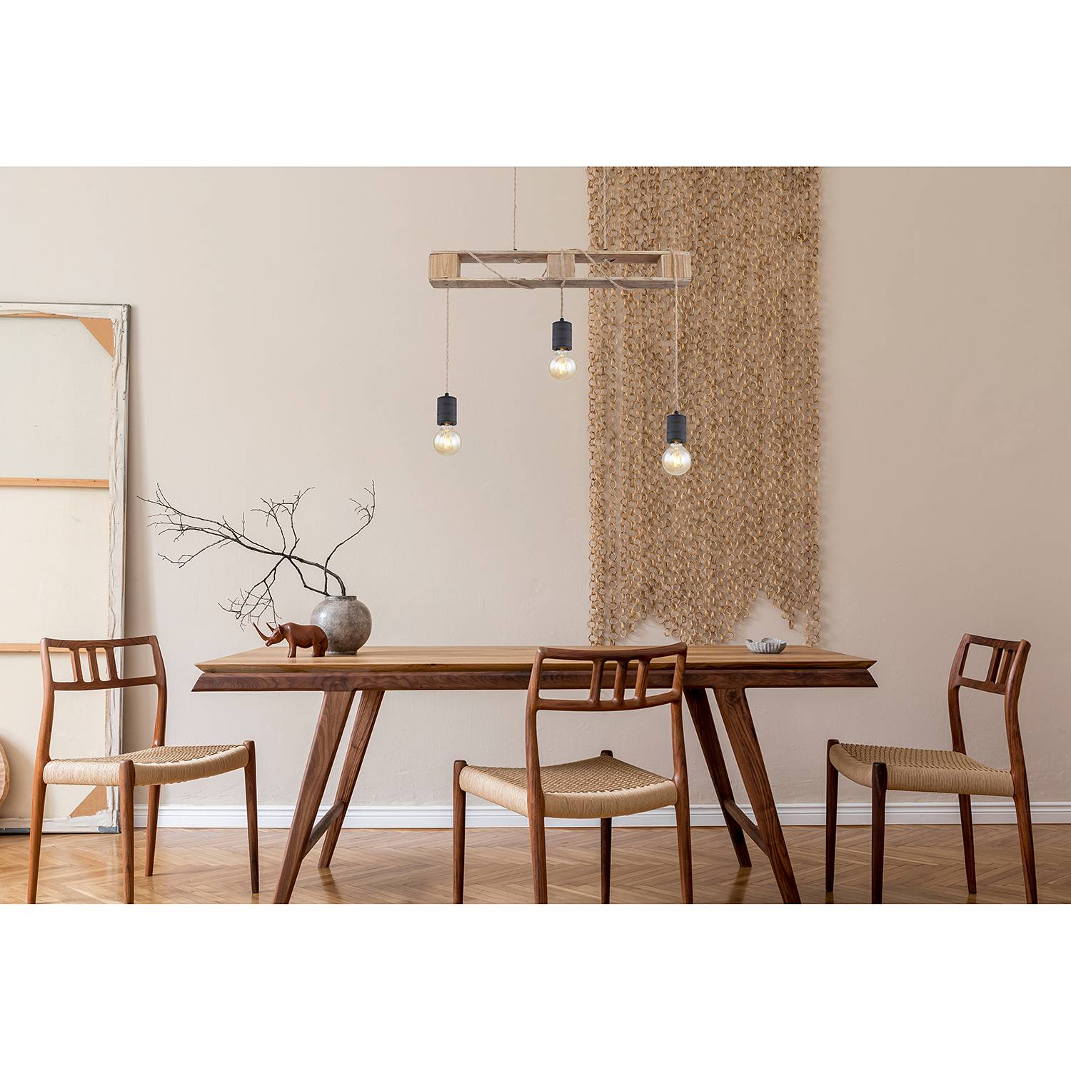 Joelle IV Pendant Lamp Iron 3-light