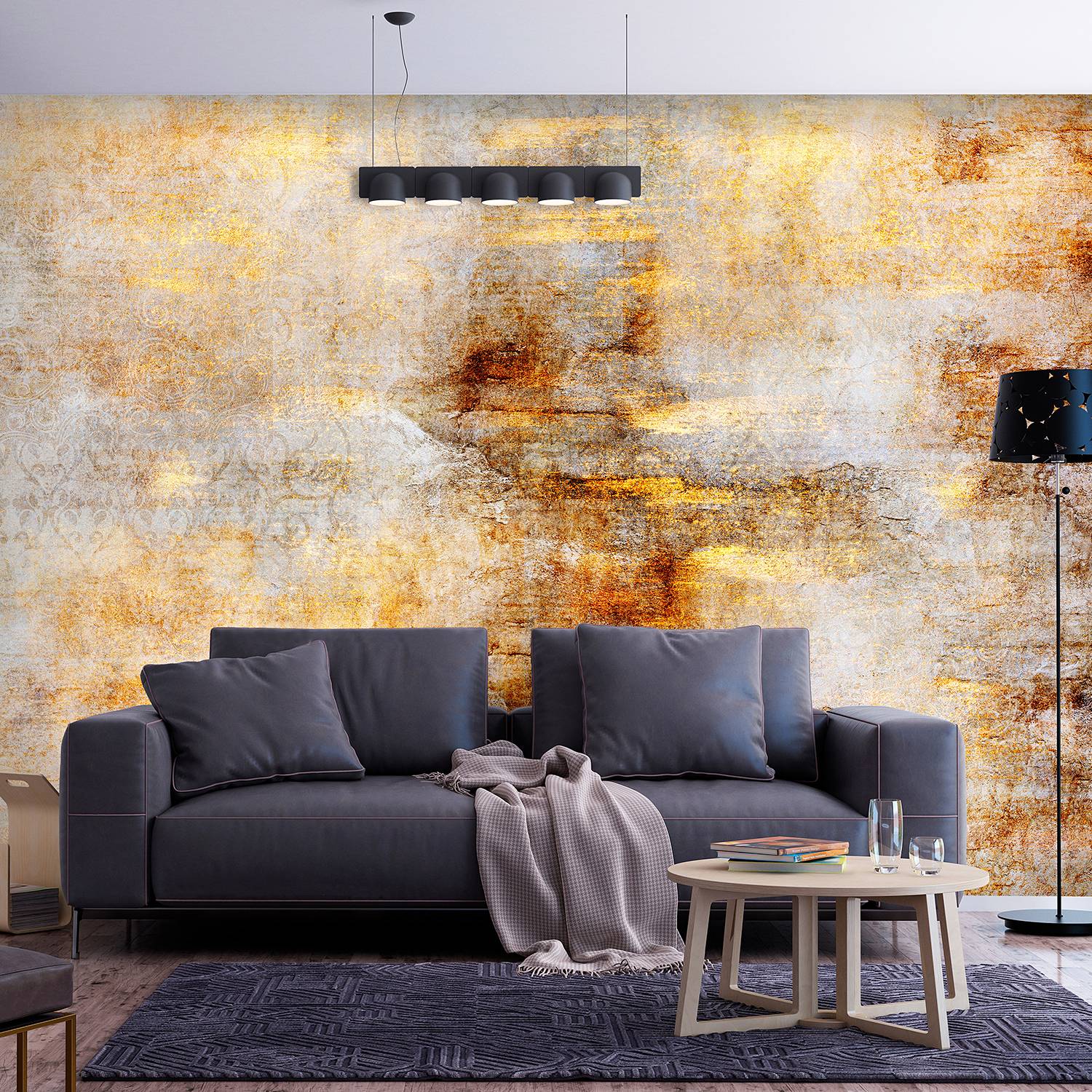 Vlies Fototapete Golden Expression Vlies Gold 450 x 315 cm