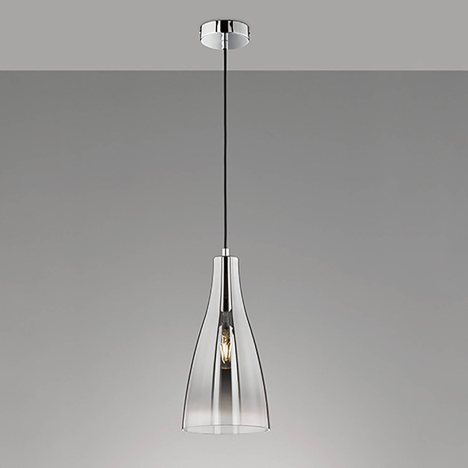 Pendelleuchte Zeal III Spiegelglas Silber