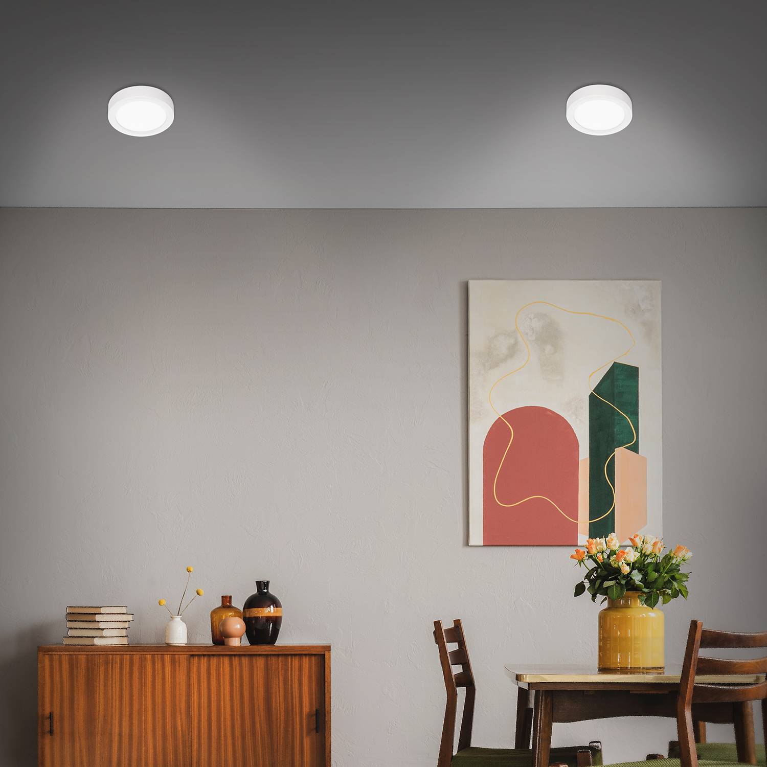 Fire II LED Ceiling Light Polycarbonate Iron 1-light