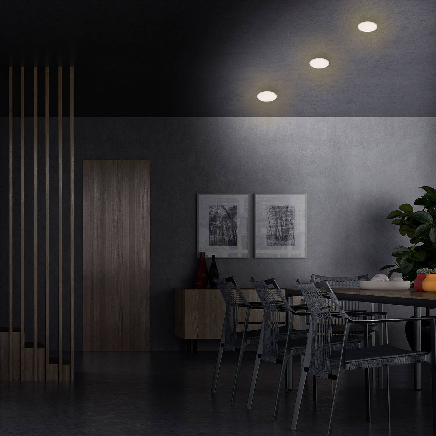 LED recessed luminaire Plat I White Ø 10cm
