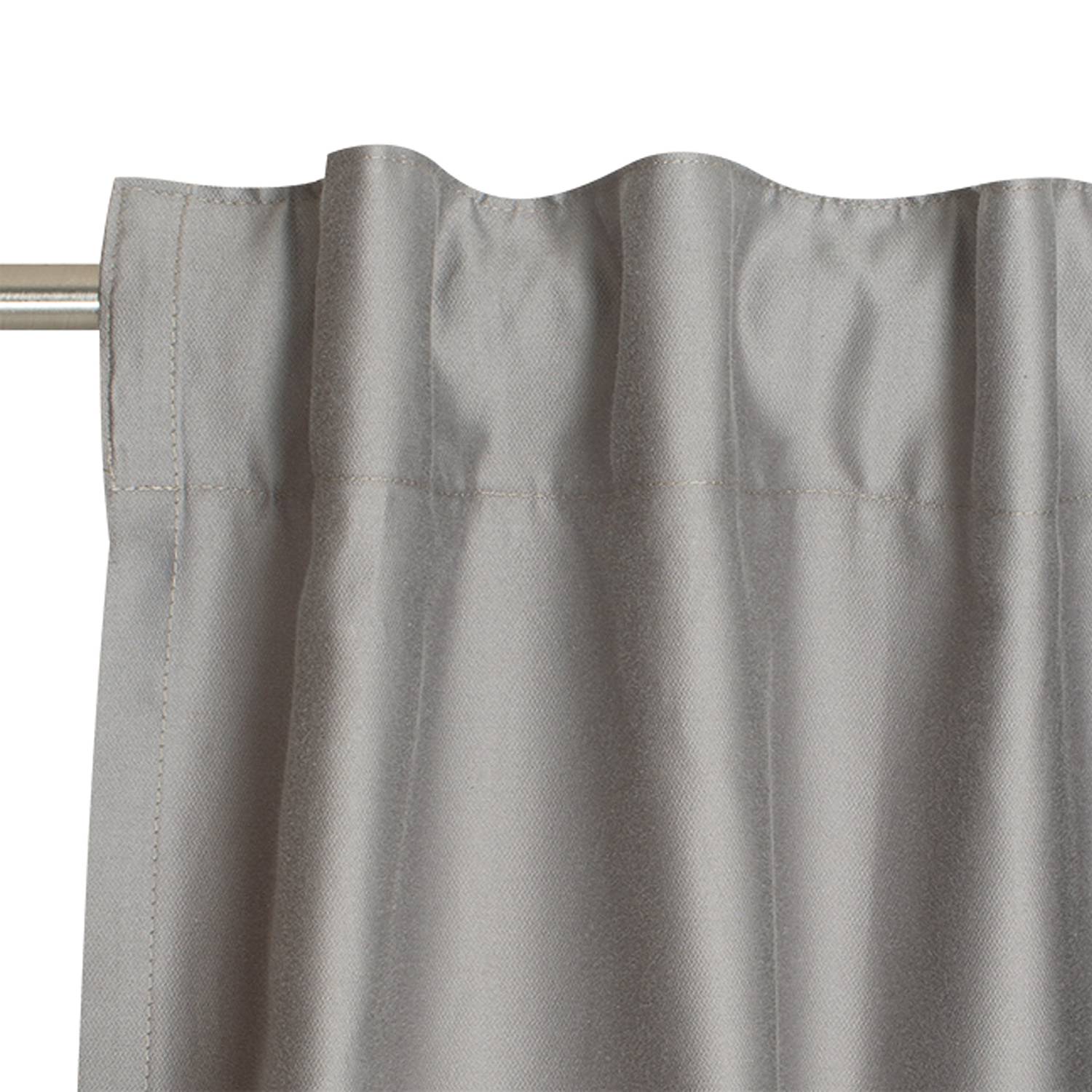 Fertiggardine Soft Baumwolle / Polyester Grau 130 x 250 cm