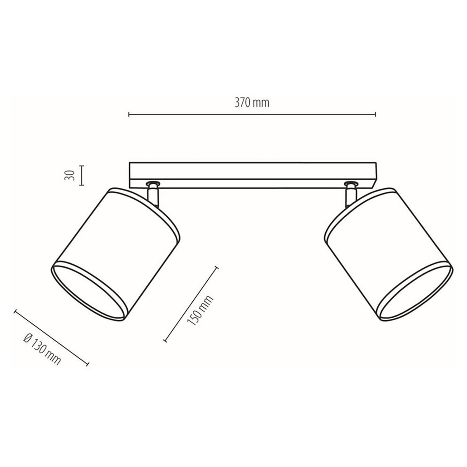 Sheet I Ceiling lamp Paper Oak 2-lamp