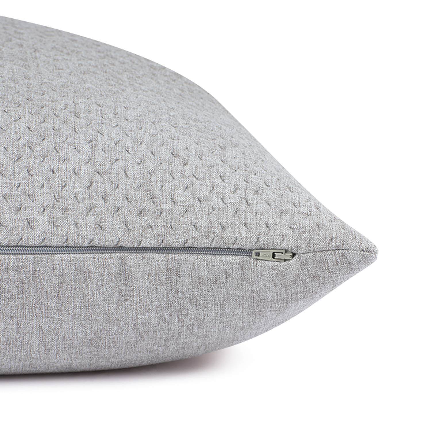 Harp Structure Pillowcase Polyester Light Gray 45 x 45 cm