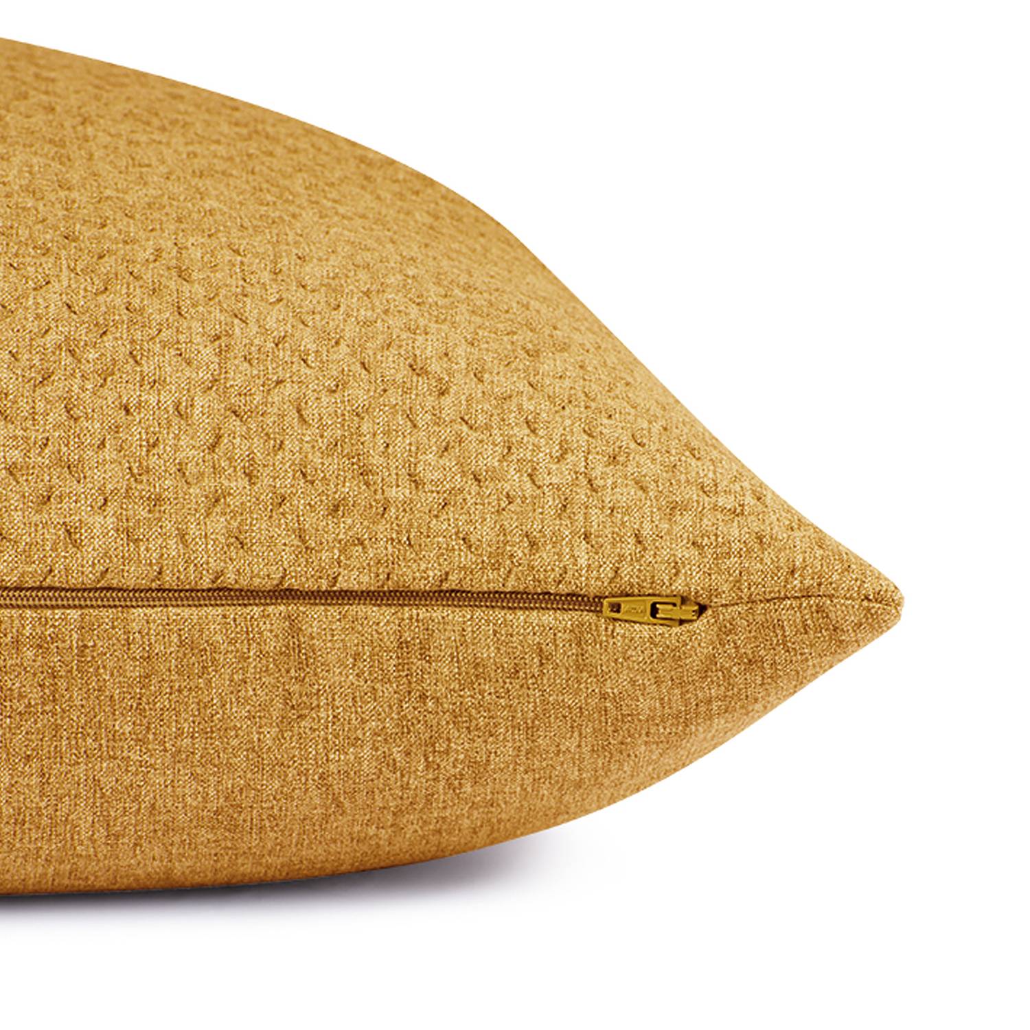 Harp Structure Pillowcase Polyester Mustard Yellow 60 x 60 cm