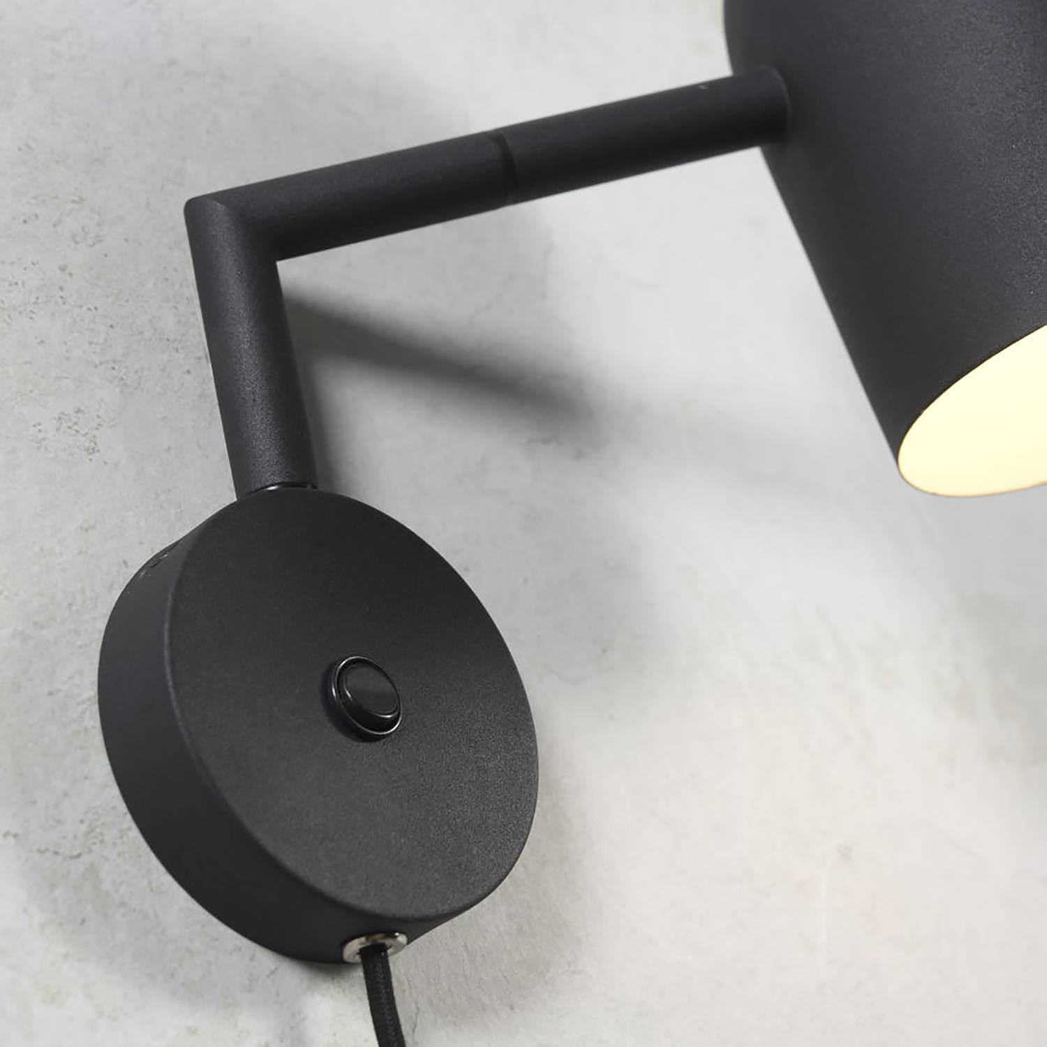 1-Flame Wall Lamp Marseille Iron Black