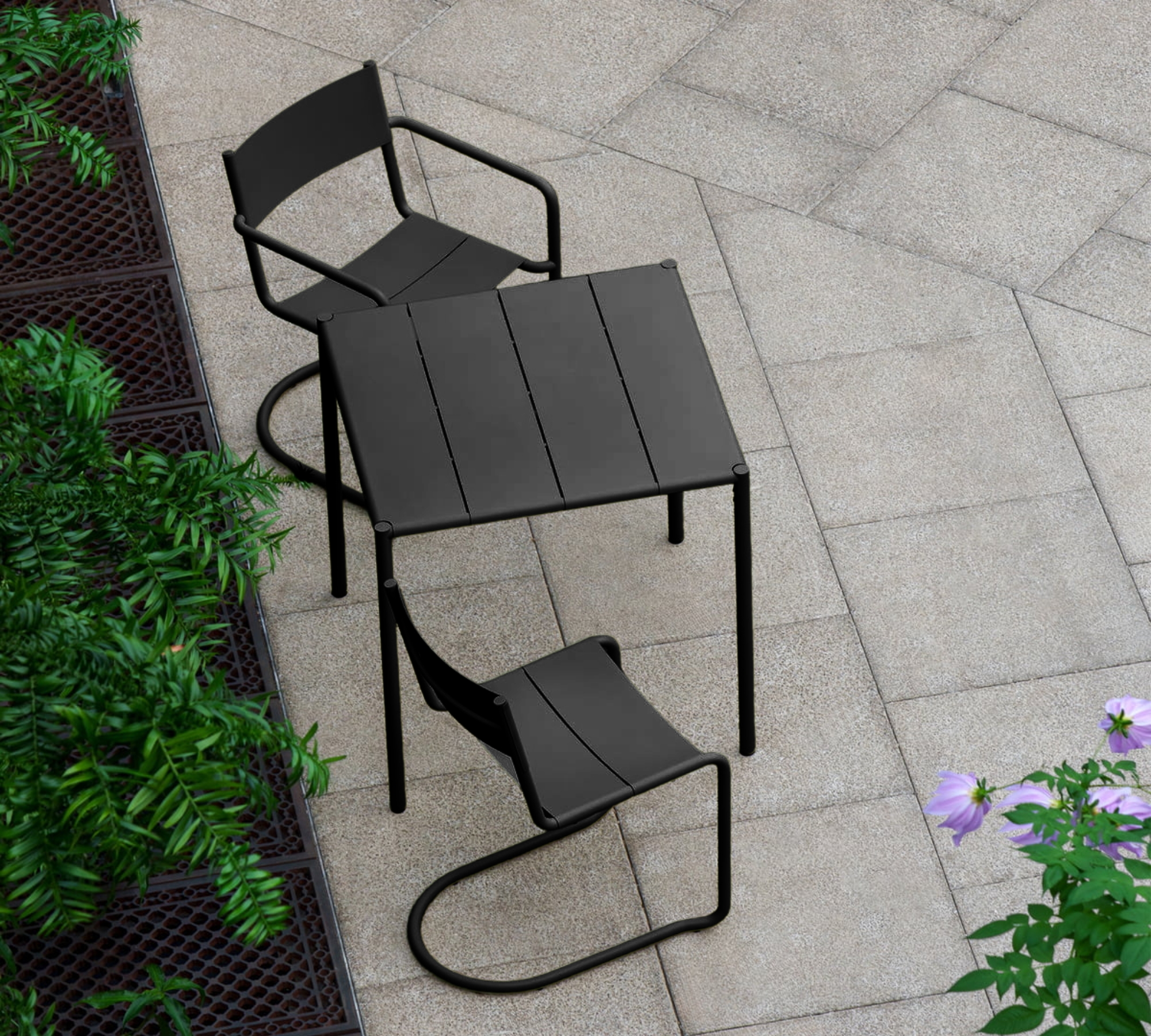Sine Armchair Stackable Black