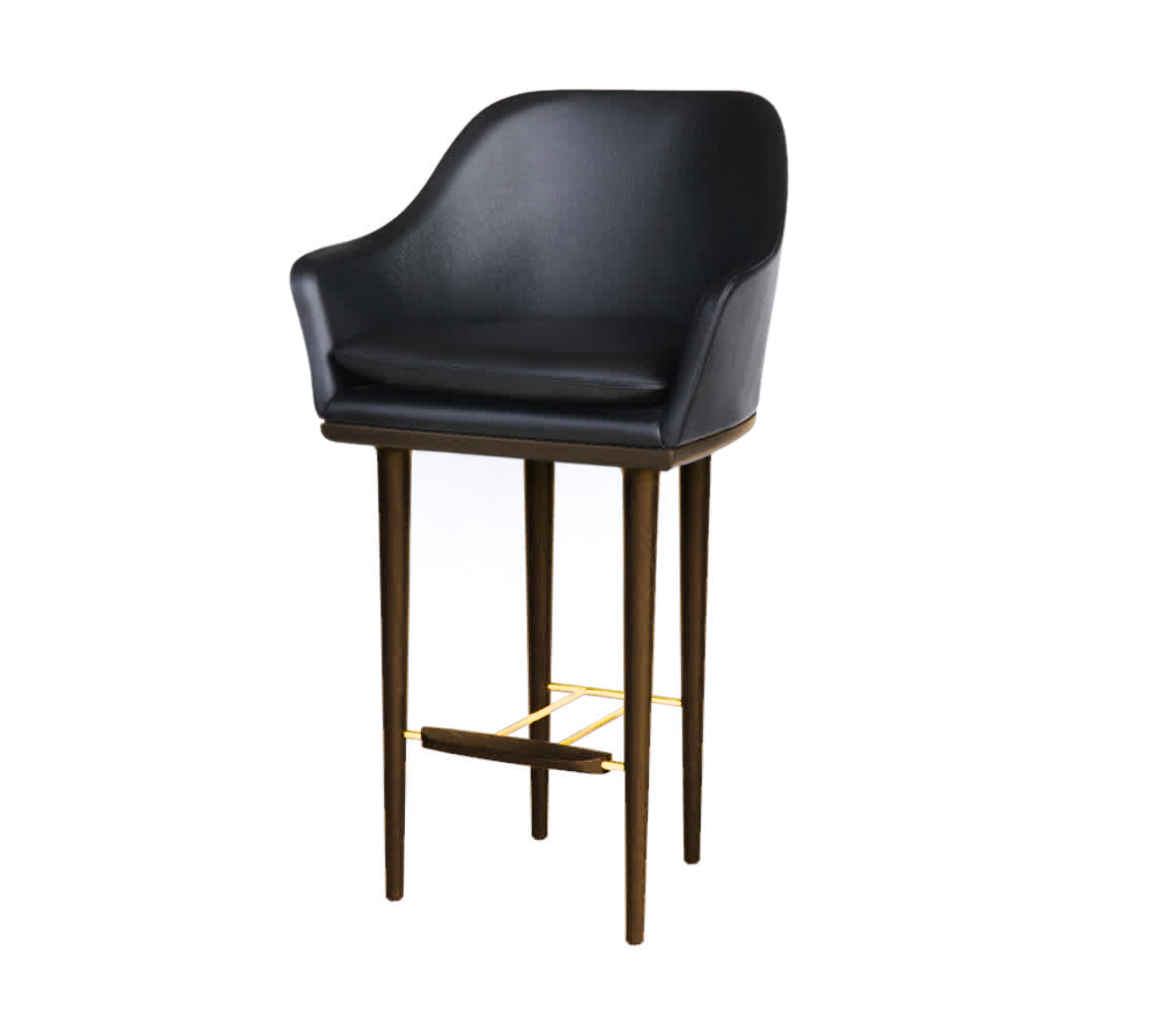 Lunar SH750 Bar Stool Leather Bellagio Black