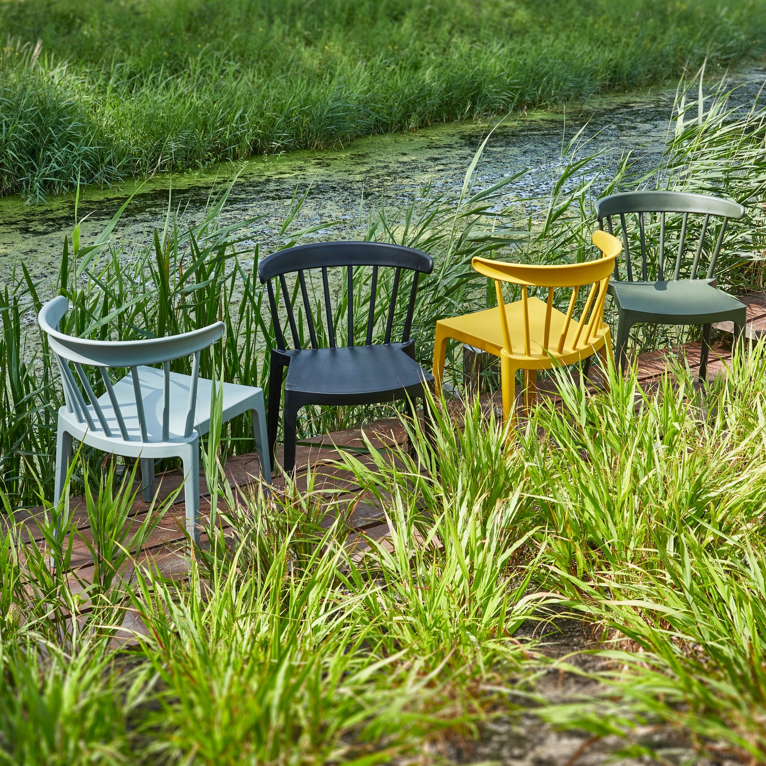 2x Bliss Chair Stackable Yellow