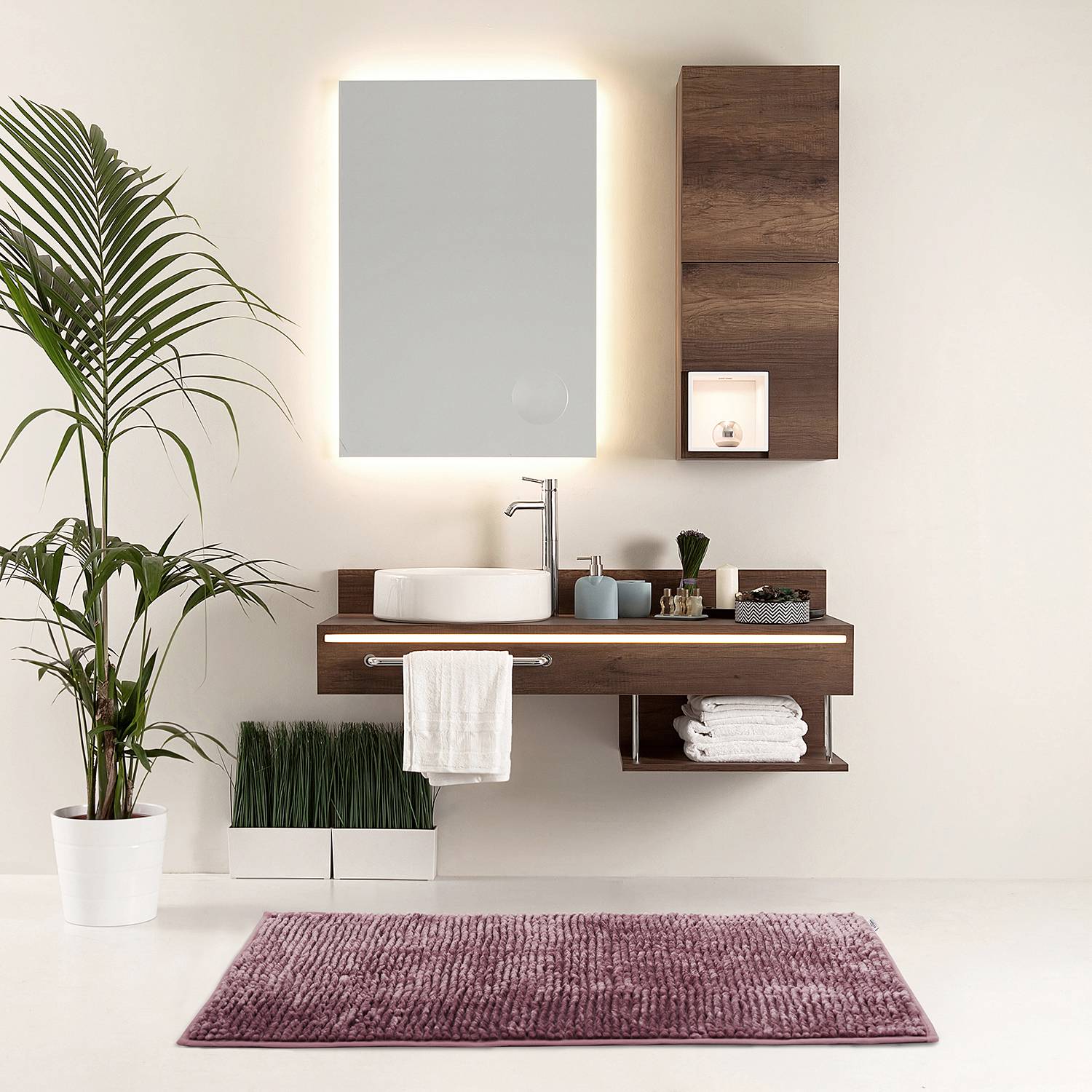 Bath mat Ati Mauve