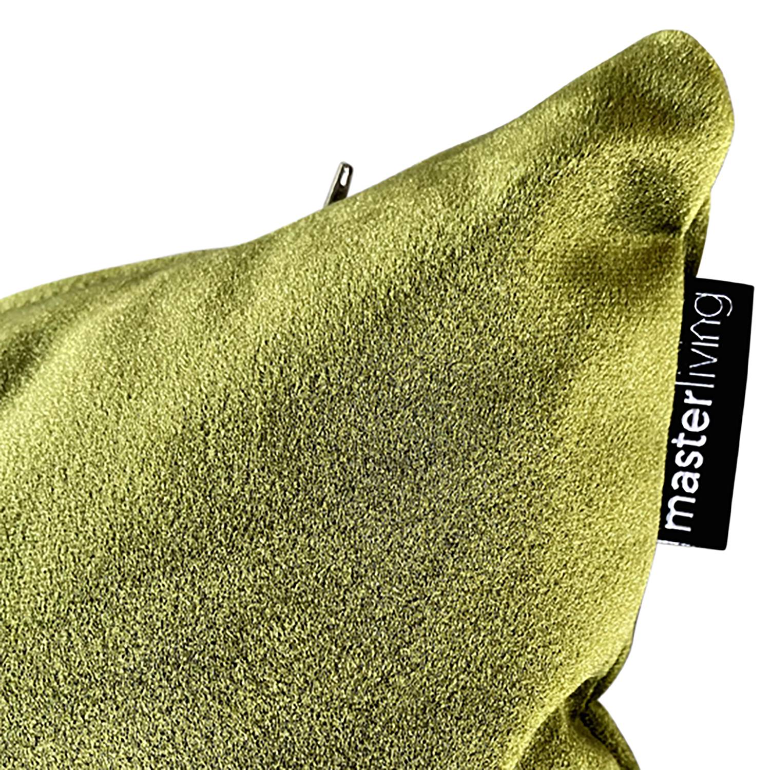 Artik Velvet Polyester Green Decorative Cushion 60 x 40 cm
