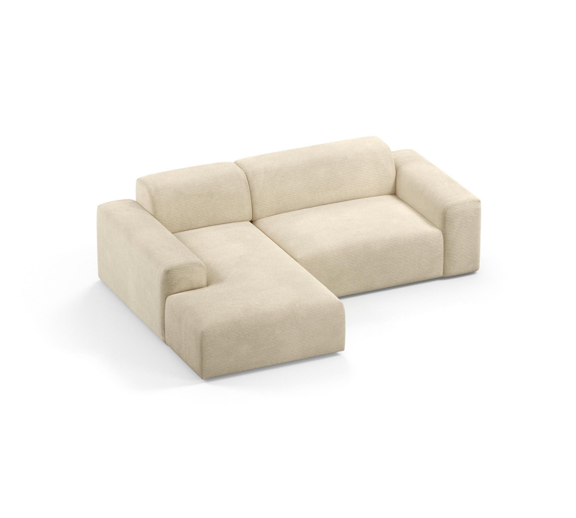 2-Sitzer Karen Récamiere Links Cord Samt Creme