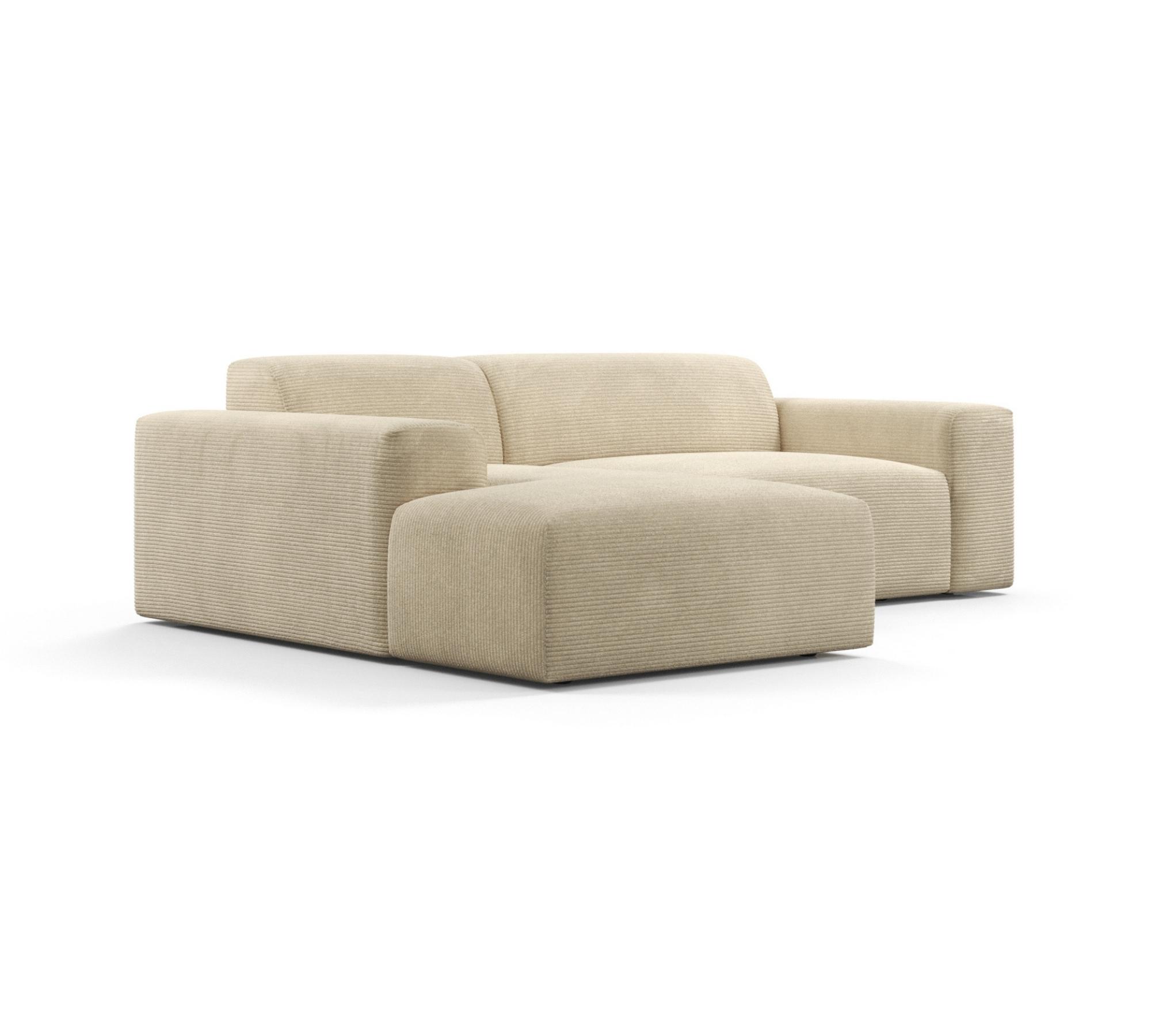 2-Sitzer Karen Récamiere Links Cord Samt Creme