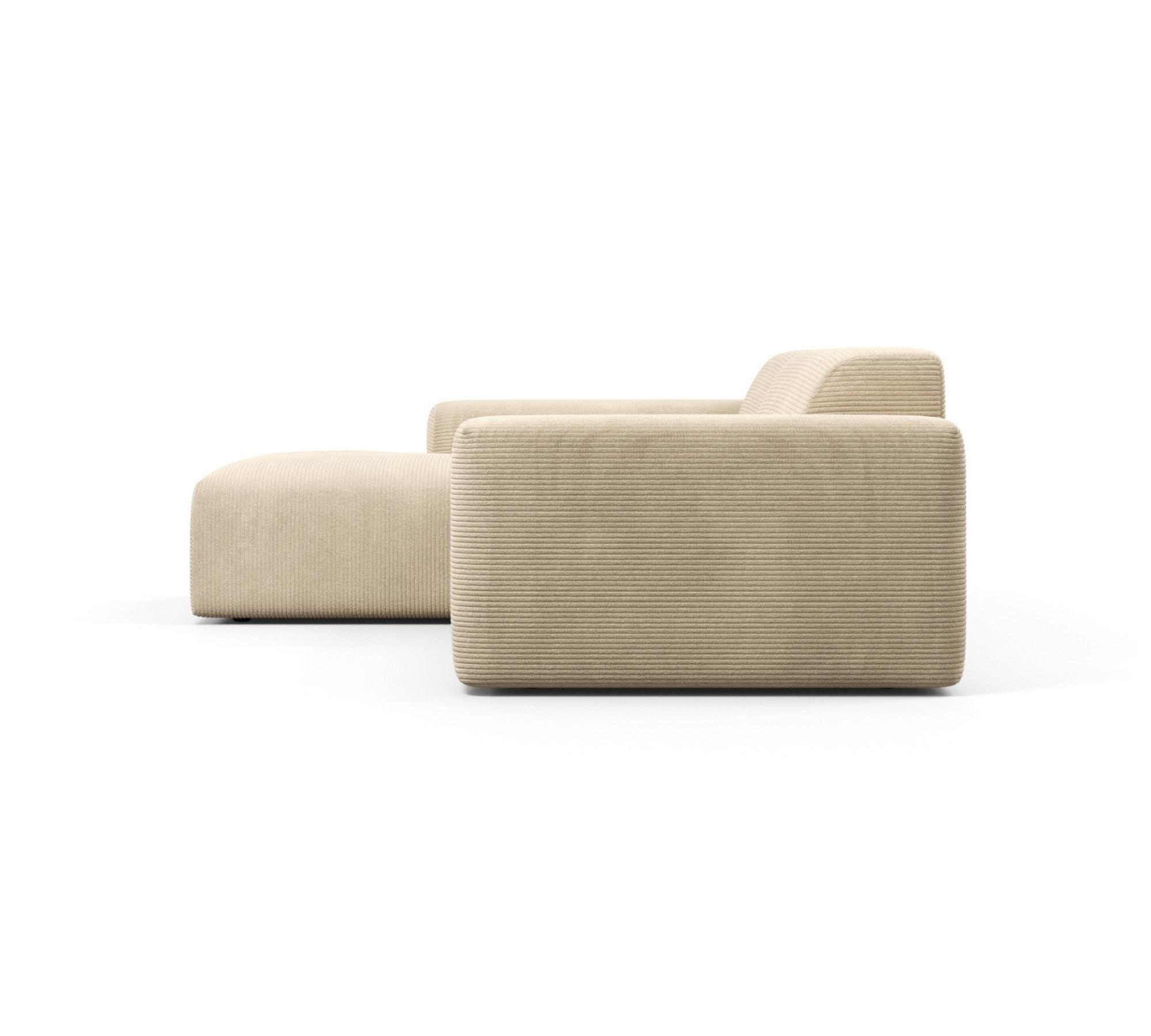 2-Sitzer Karen Récamiere Links Cord Samt Creme