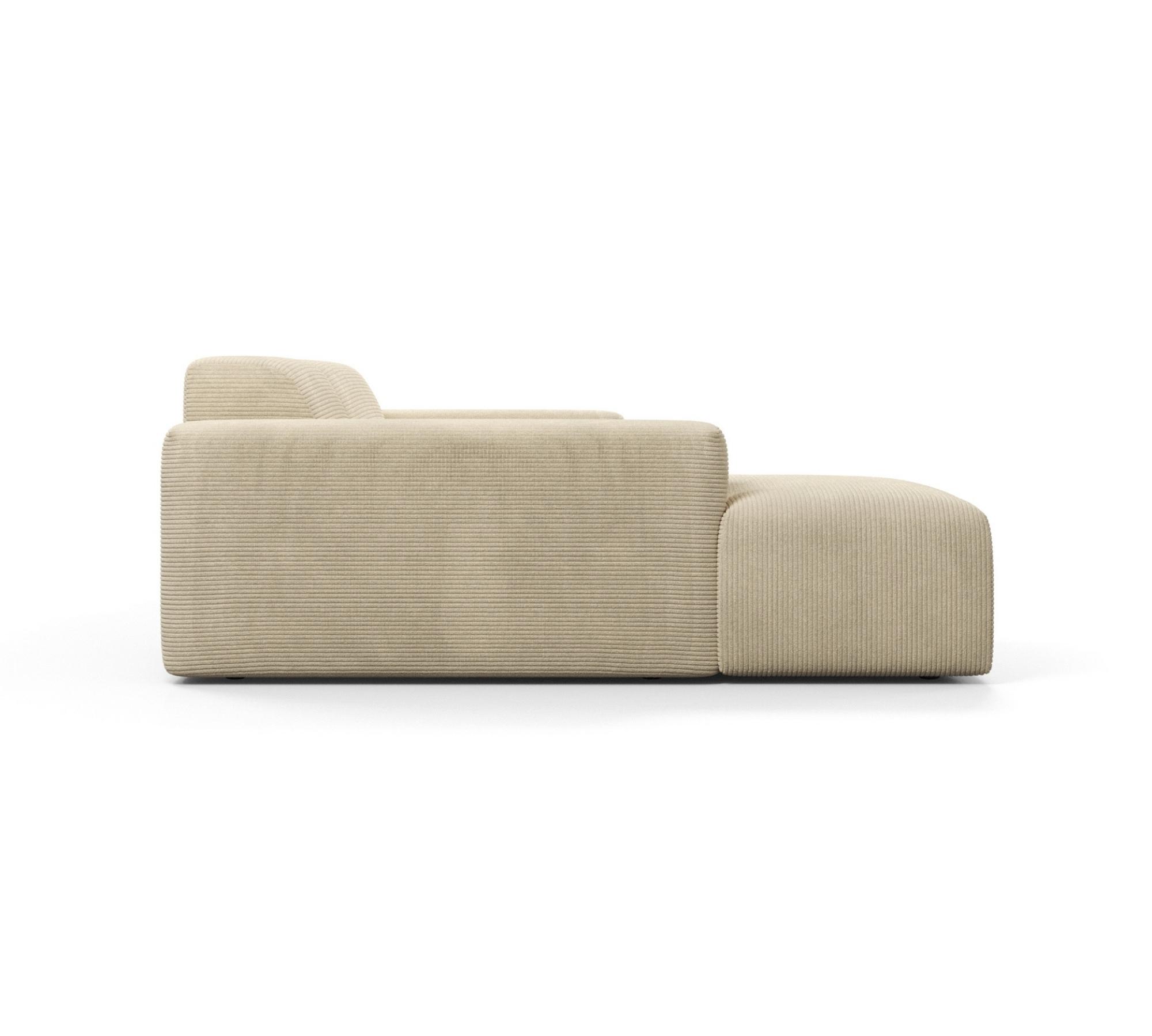 2-Sitzer Karen Récamiere Links Cord Samt Creme