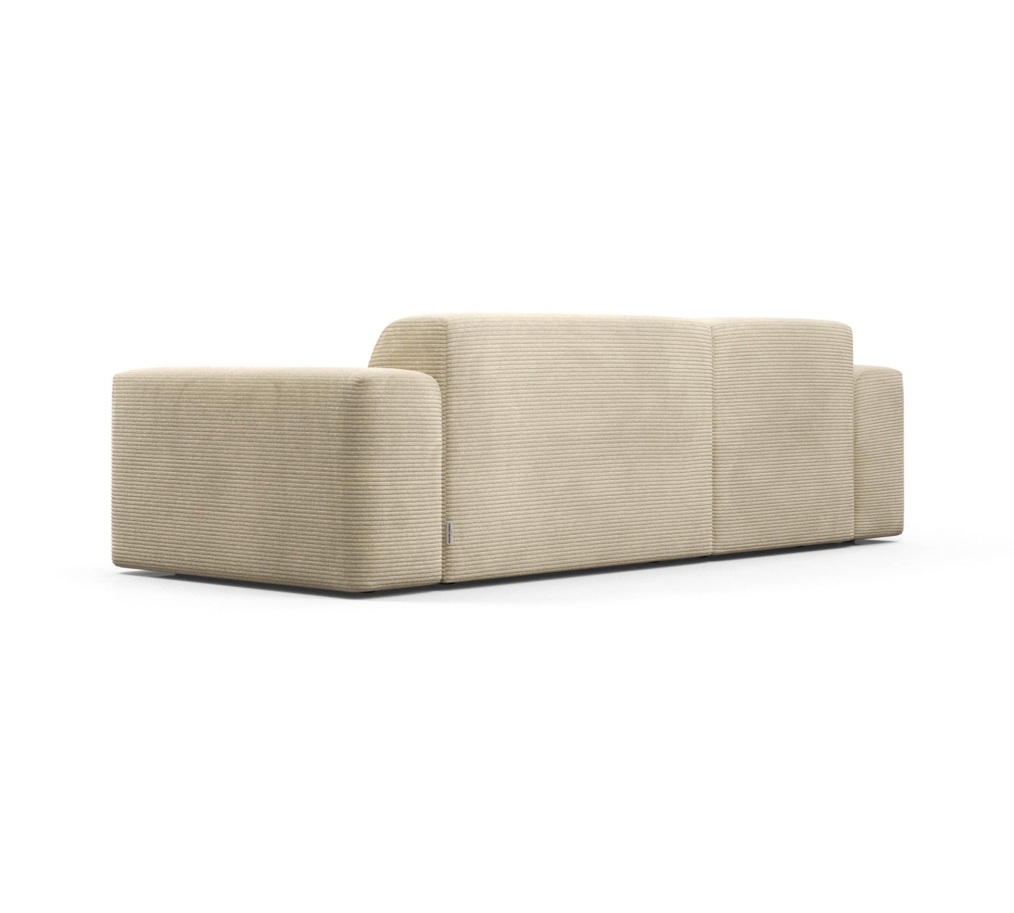 2-Sitzer Karen Récamiere Links Cord Samt Creme