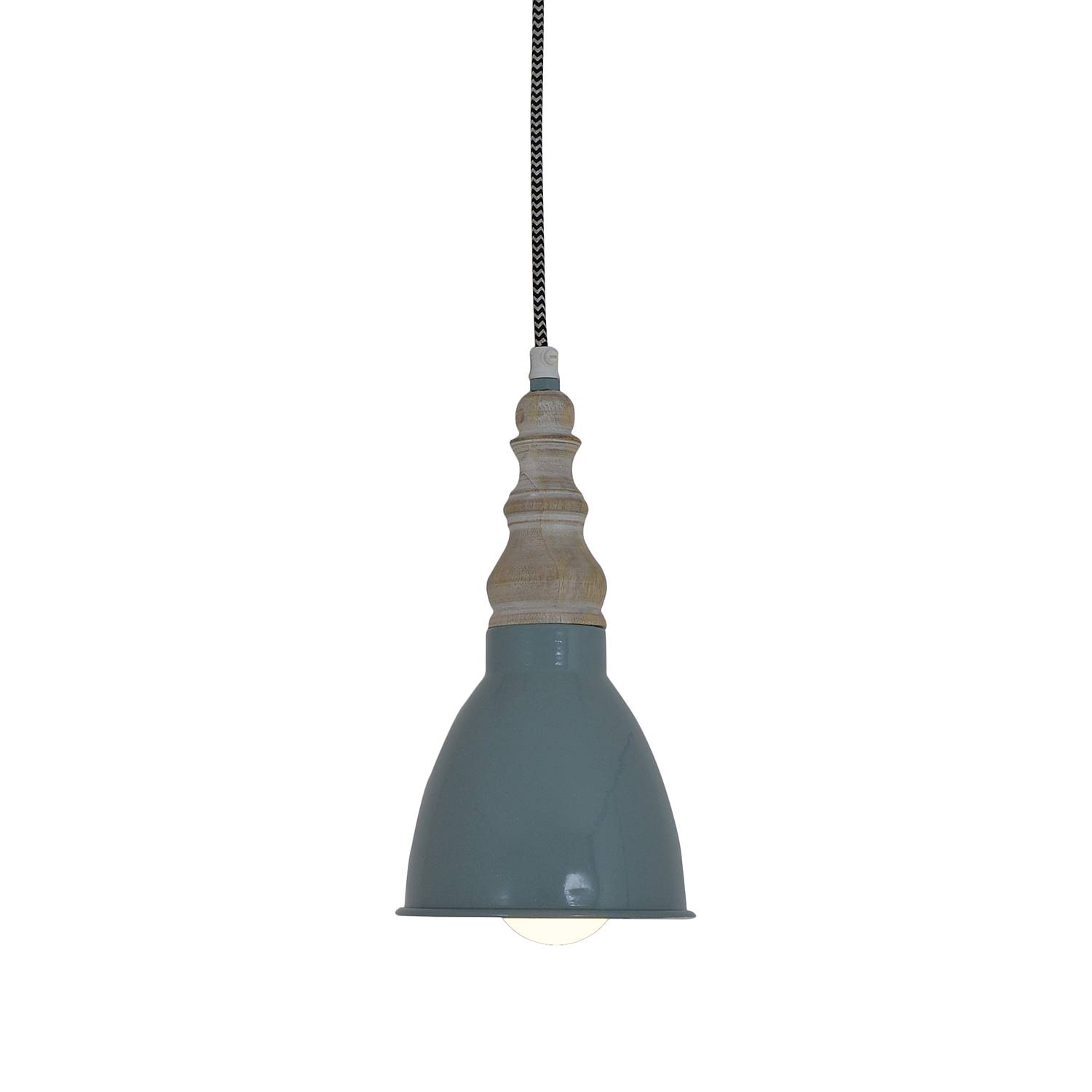 Pendant lamp Delhi blue-grey