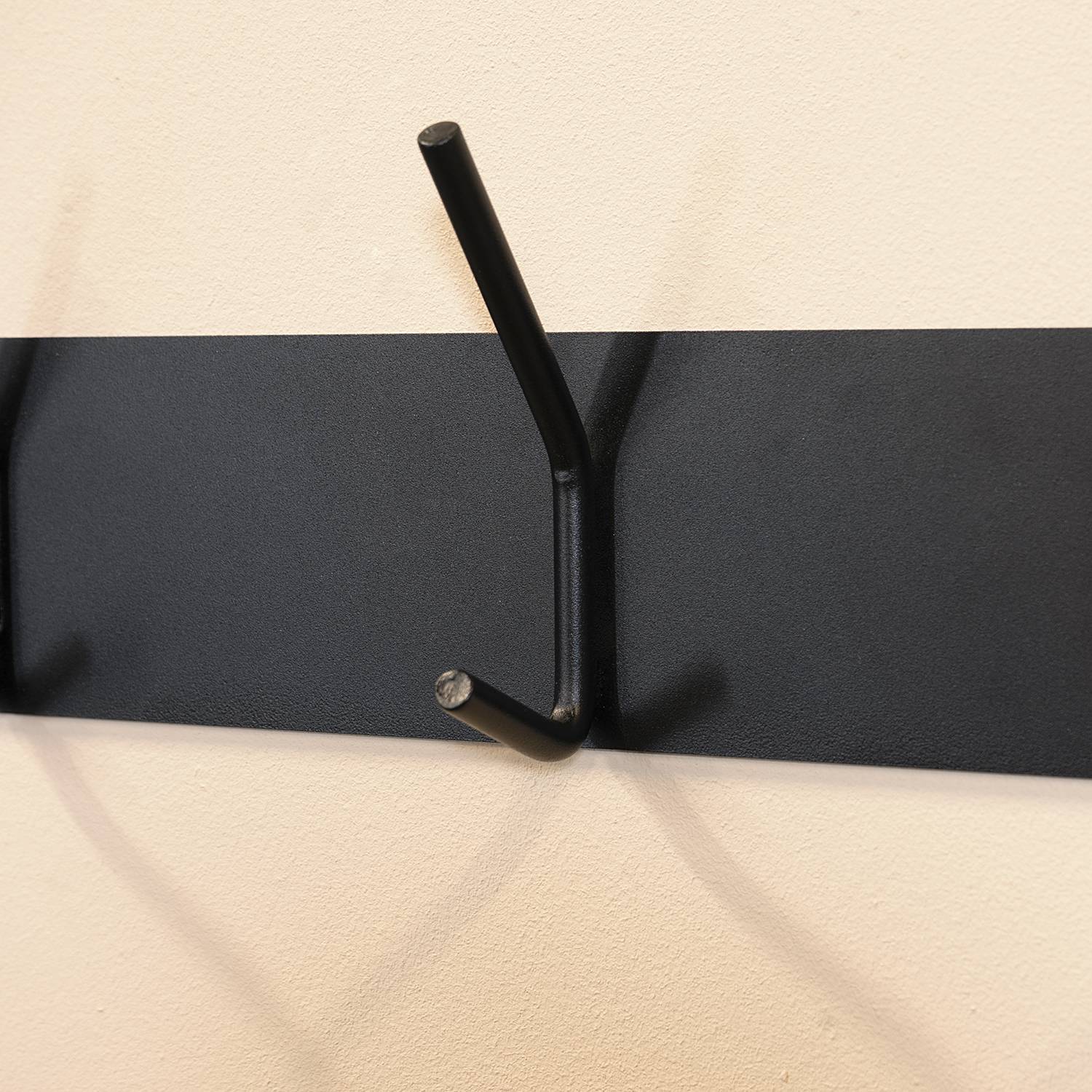 Garderobenleiste Falcao Metall Schwarz Breite: 70 cm
