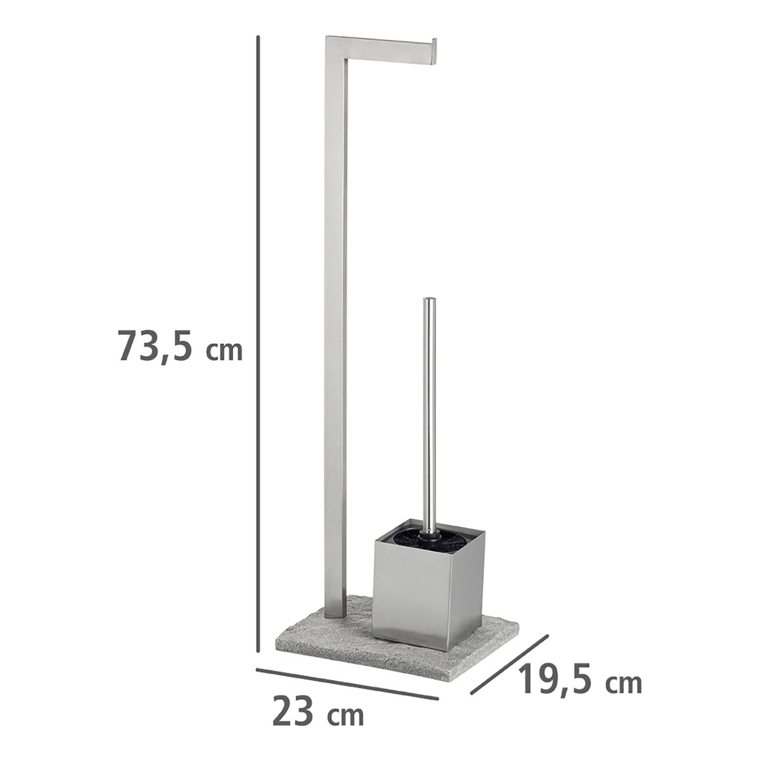 WC-Garnitur Granit Edelstahl