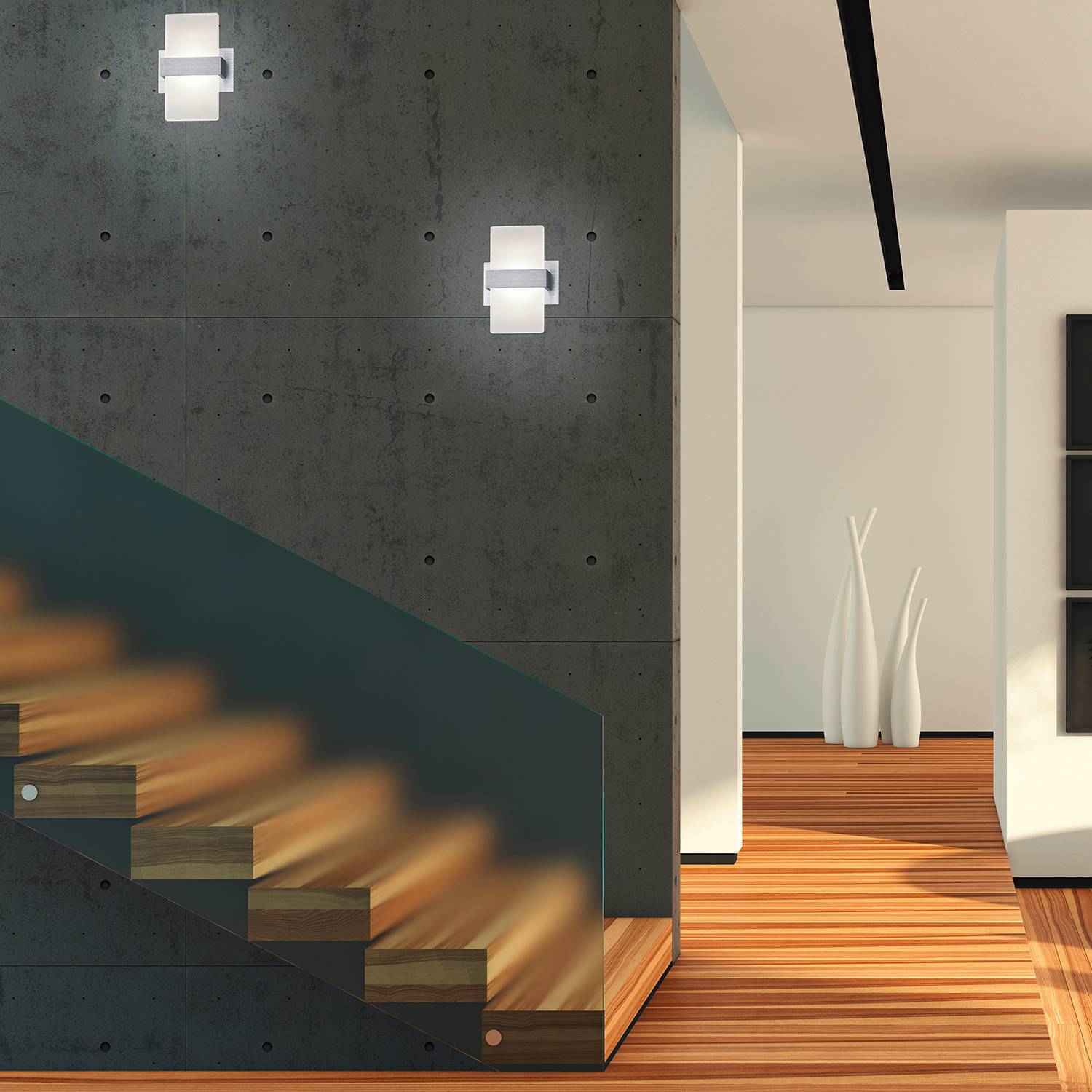 Platon LED Wall Light 1-Light Silver