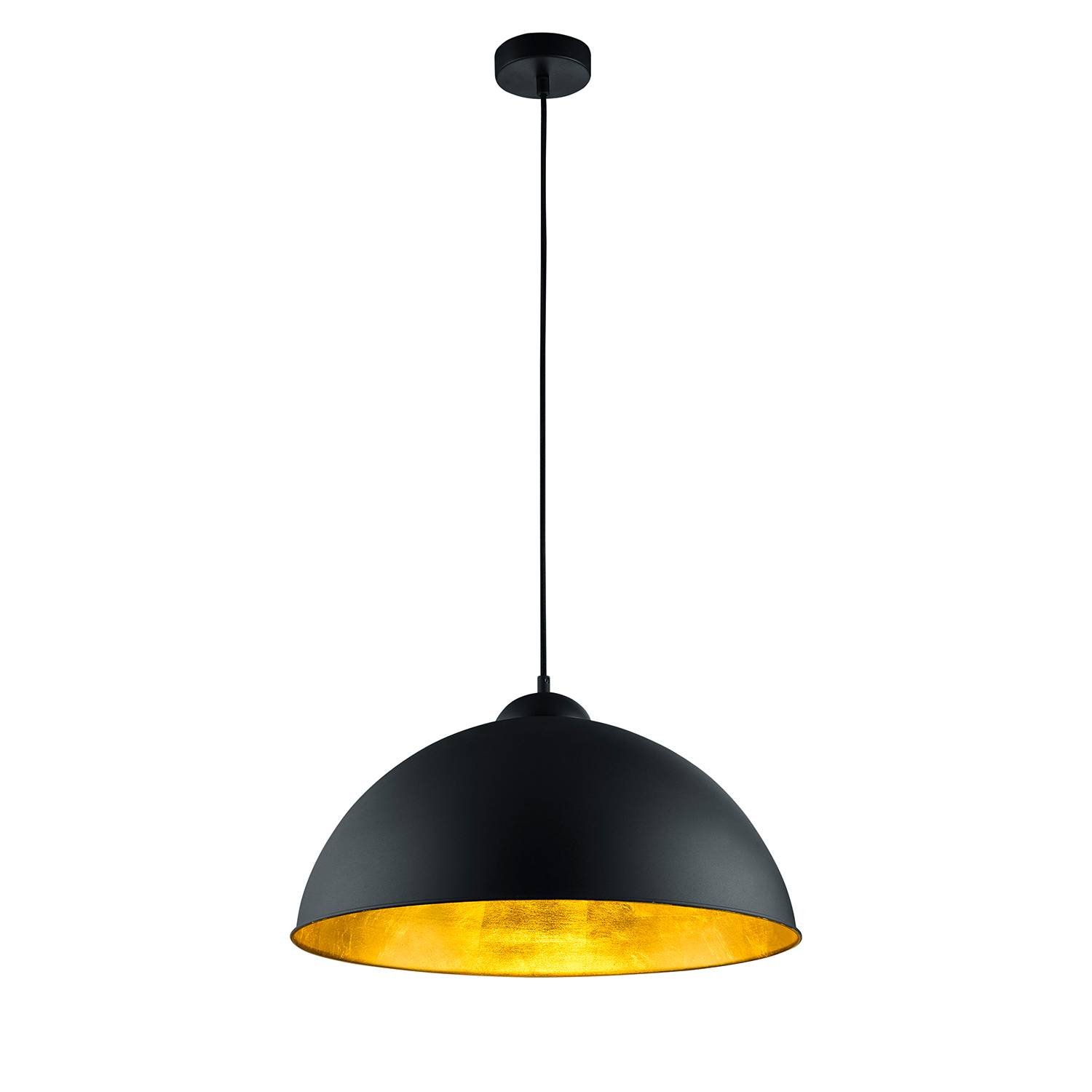 Pendelleuchte Romino II Metall Schwarz Gold