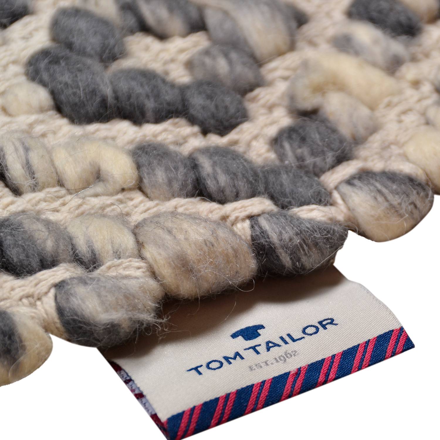 Smooth Comfort Diamond Carpet Wool Cotton Grey