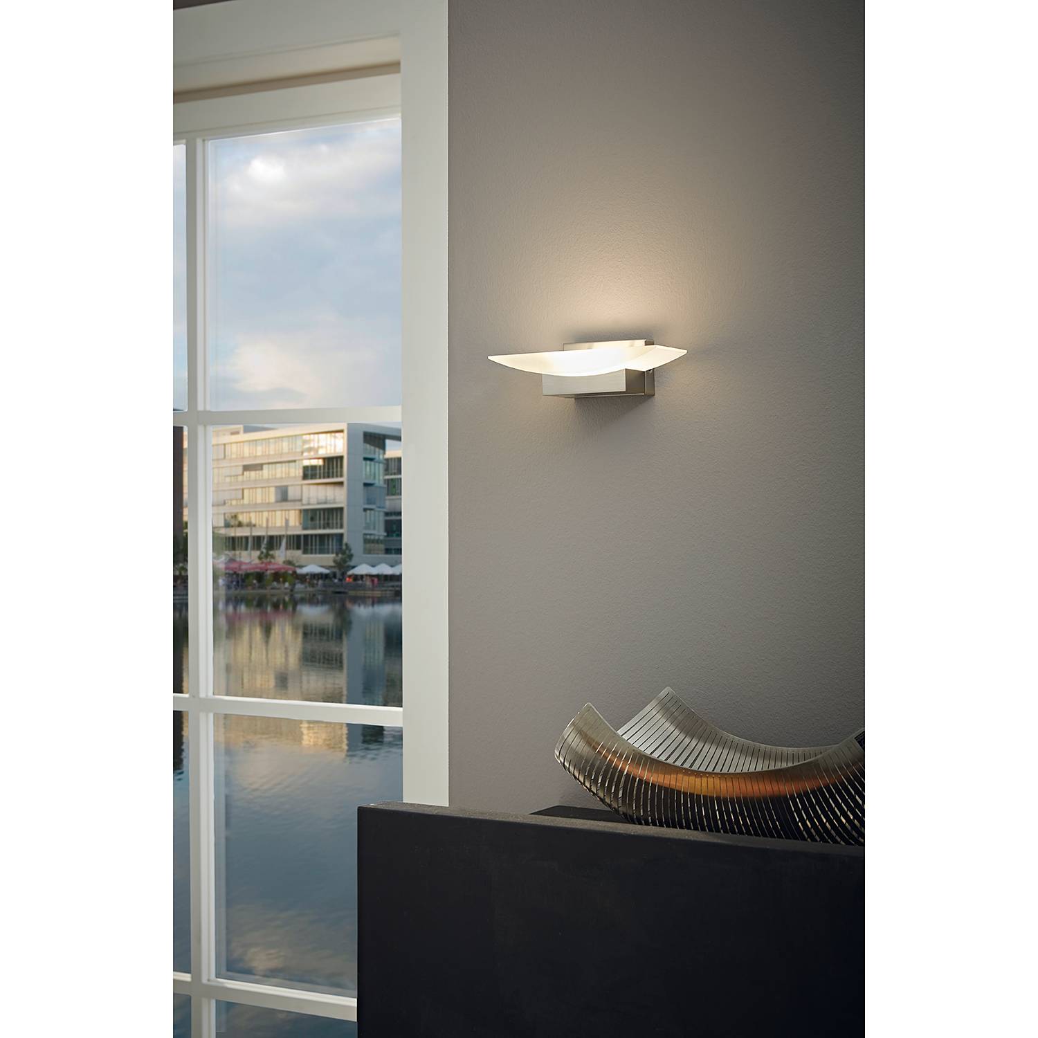 Metrass I LED wall lamp Plastic Aluminum 1-light