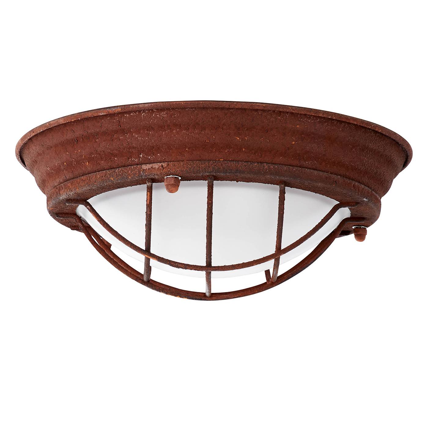 Wall lamp Typhoon I, Glass/Iron, Rust brown