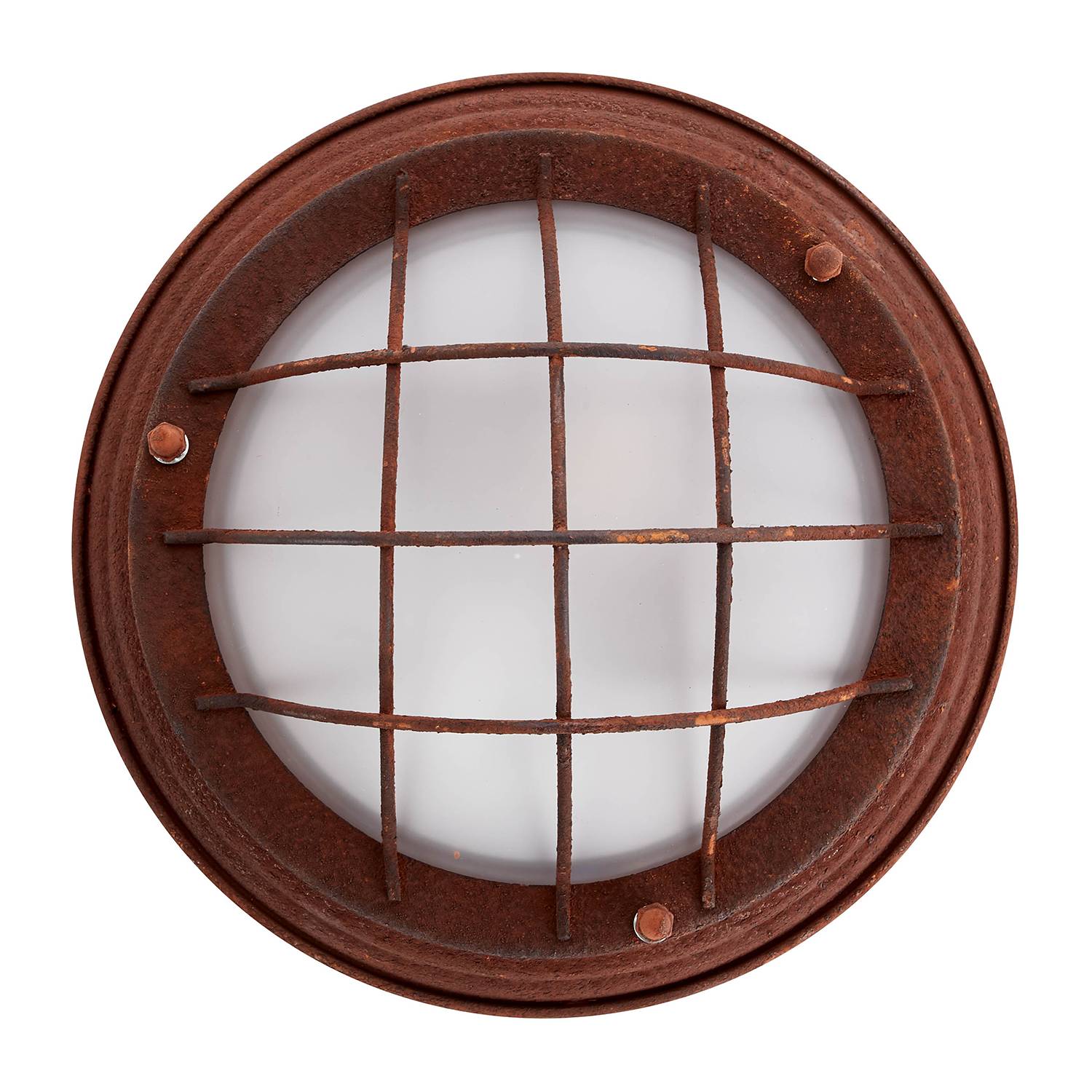 Wall lamp Typhoon I, Glass/Iron, Rust brown