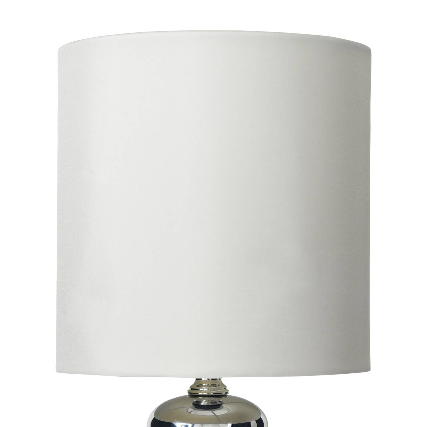 Table lamp John Blended fabric / Glass 1-light White