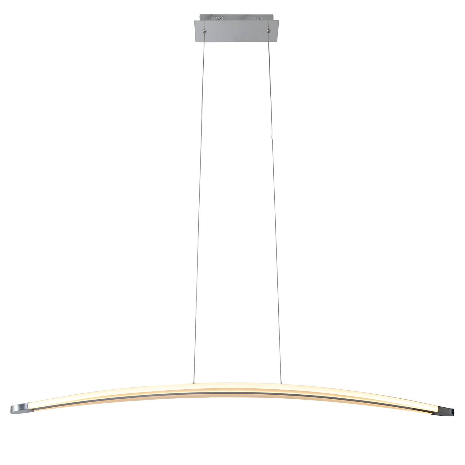 1-Flame LED pendant light Bow acrylic glass stainless steel