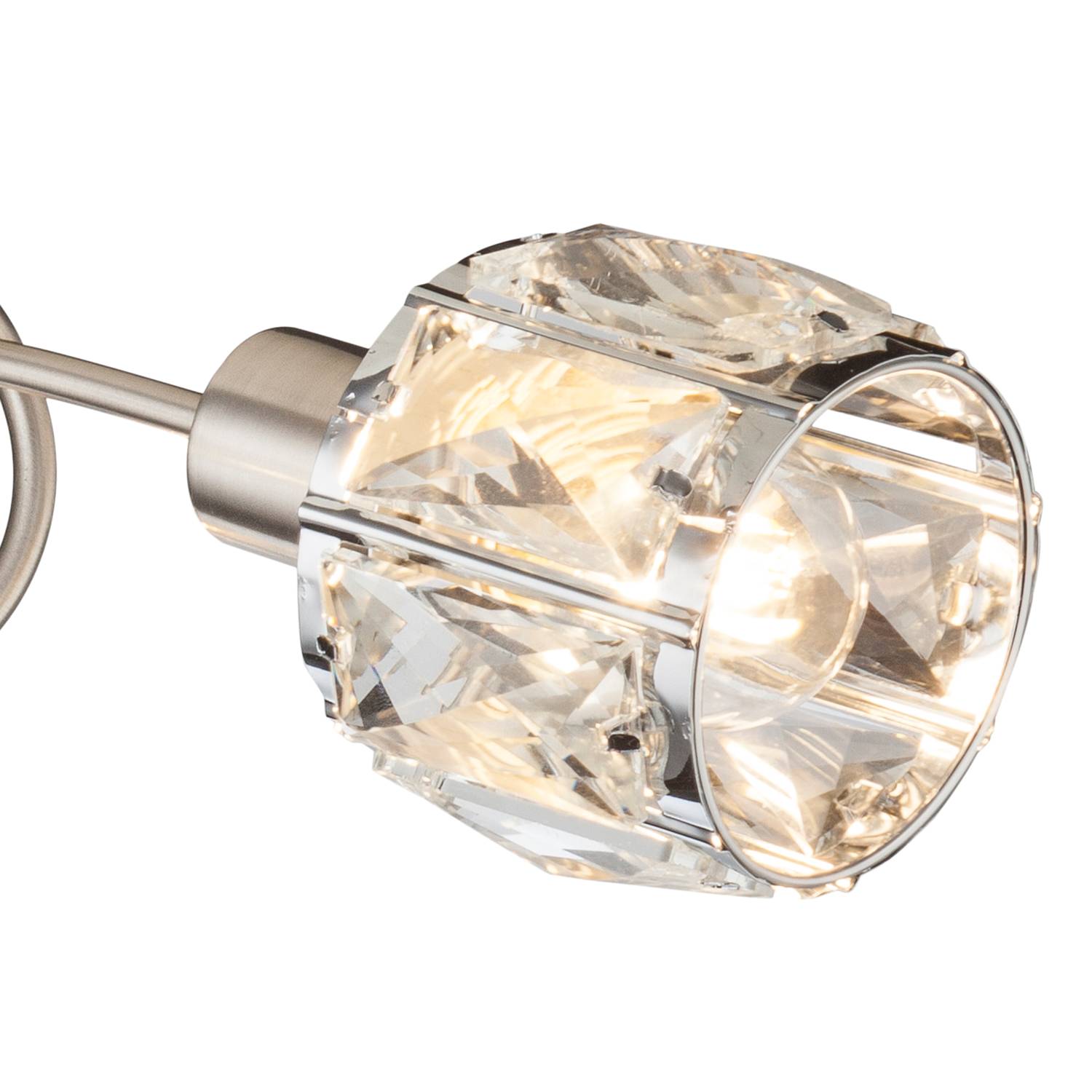 Kris I Ceiling lamp Crystal glass Iron 3-flame