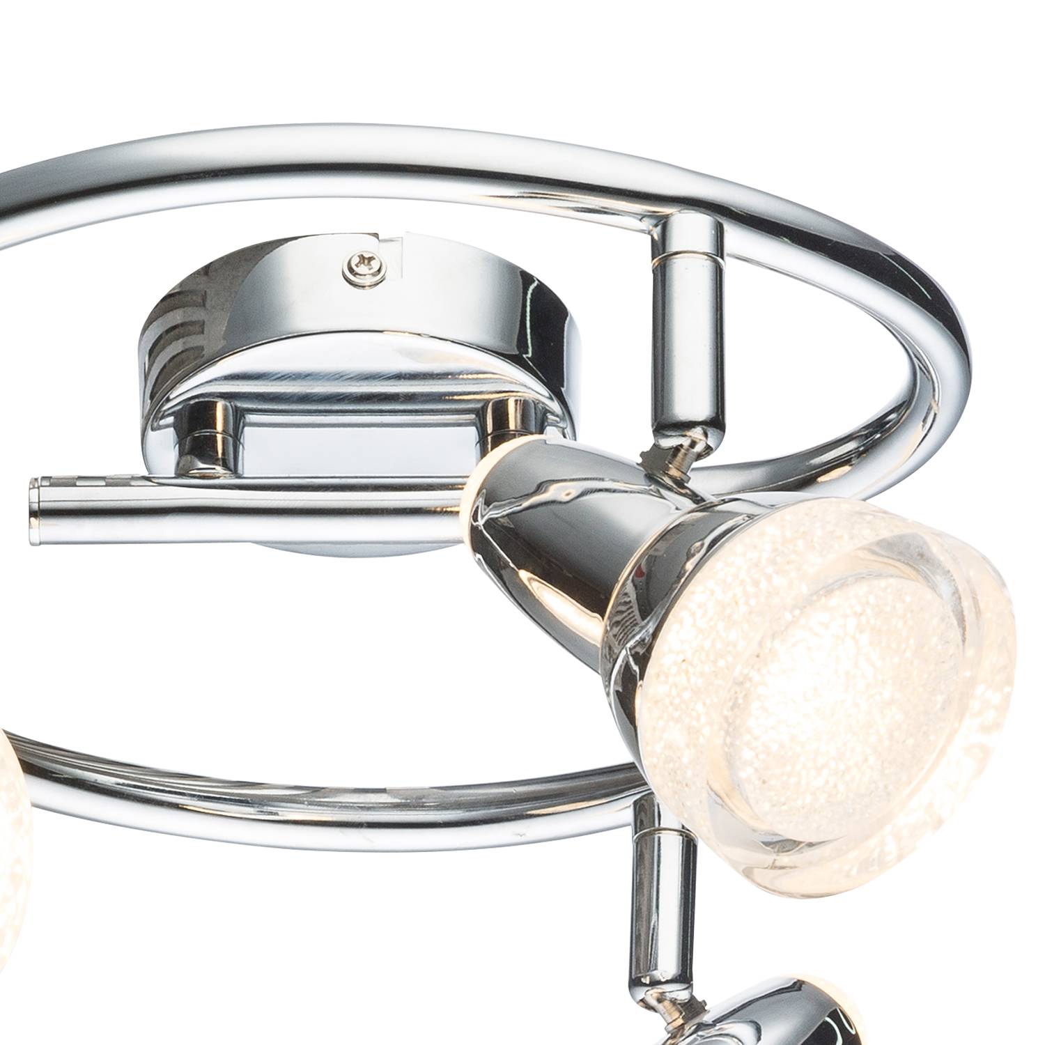 LED ceiling light Alaska I Crystal glass Silver