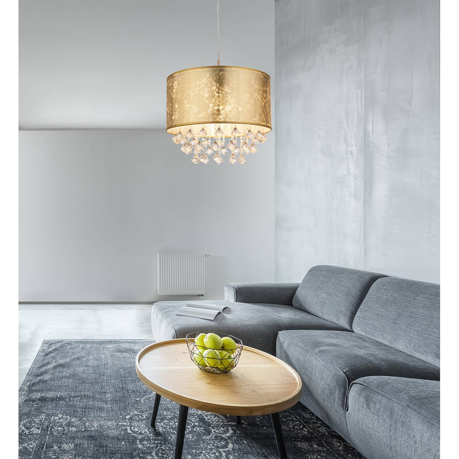 Pendant light Amy II mixed fabric / iron 1-light
